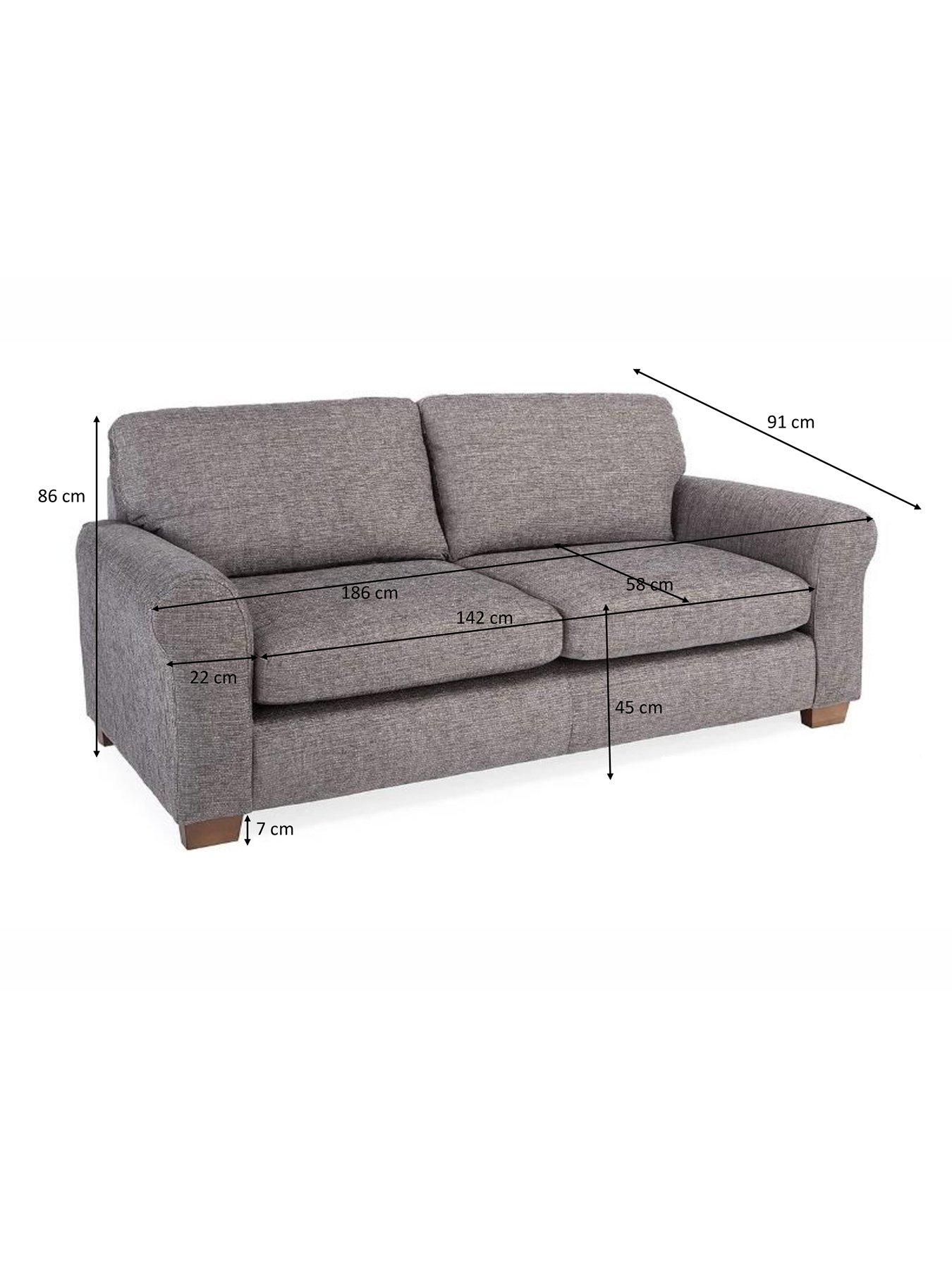 Image 6 of 7 of The Very Collection New Bailey Fabric 3 Seater Sofa&nbsp;- FSC Certified