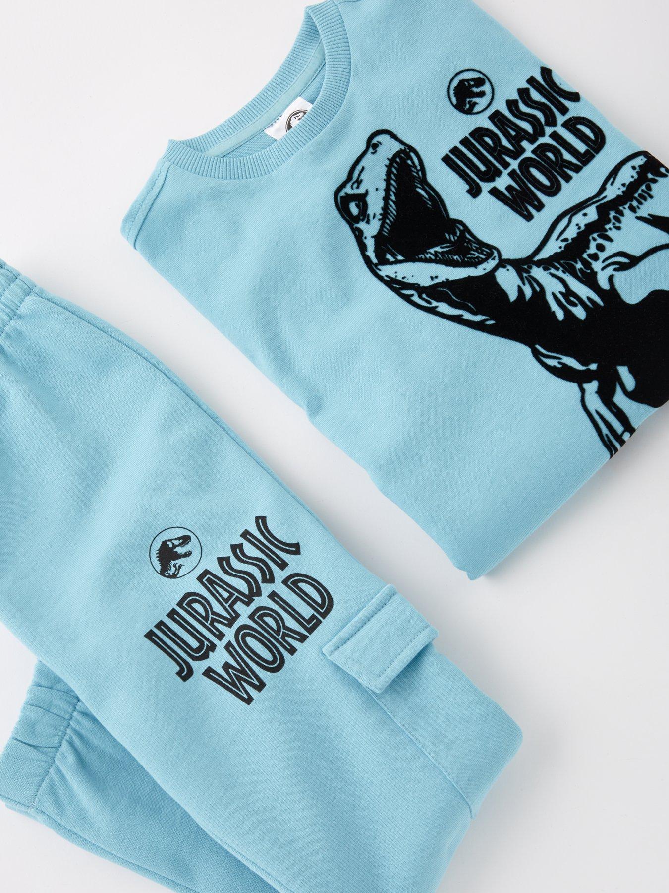  image of jurassic-world-2-piece-t-shirt-and-cargo-jogger-set-blue