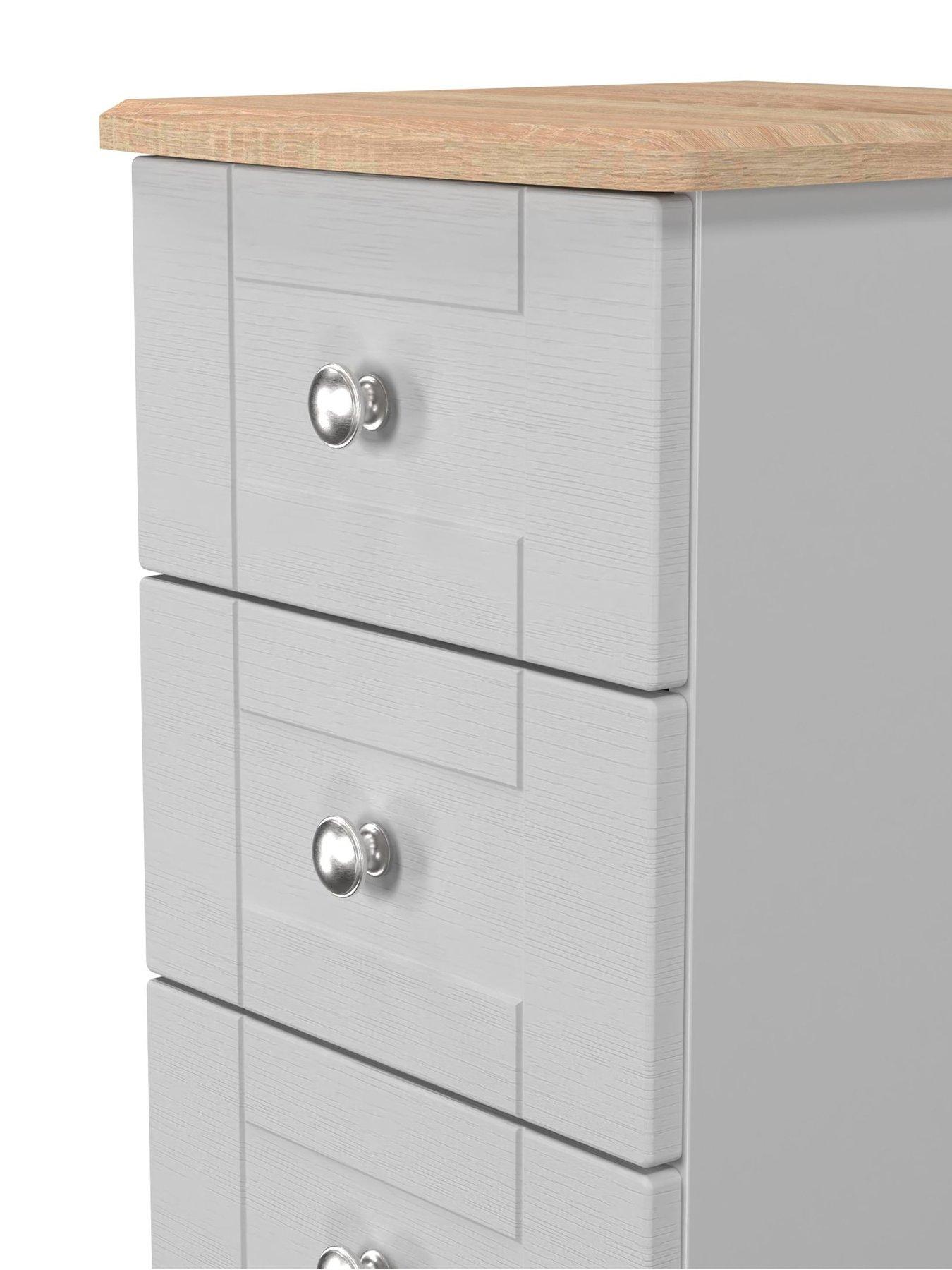  image of swift-sydney-ready-assembled-5-drawer-bedside-chest