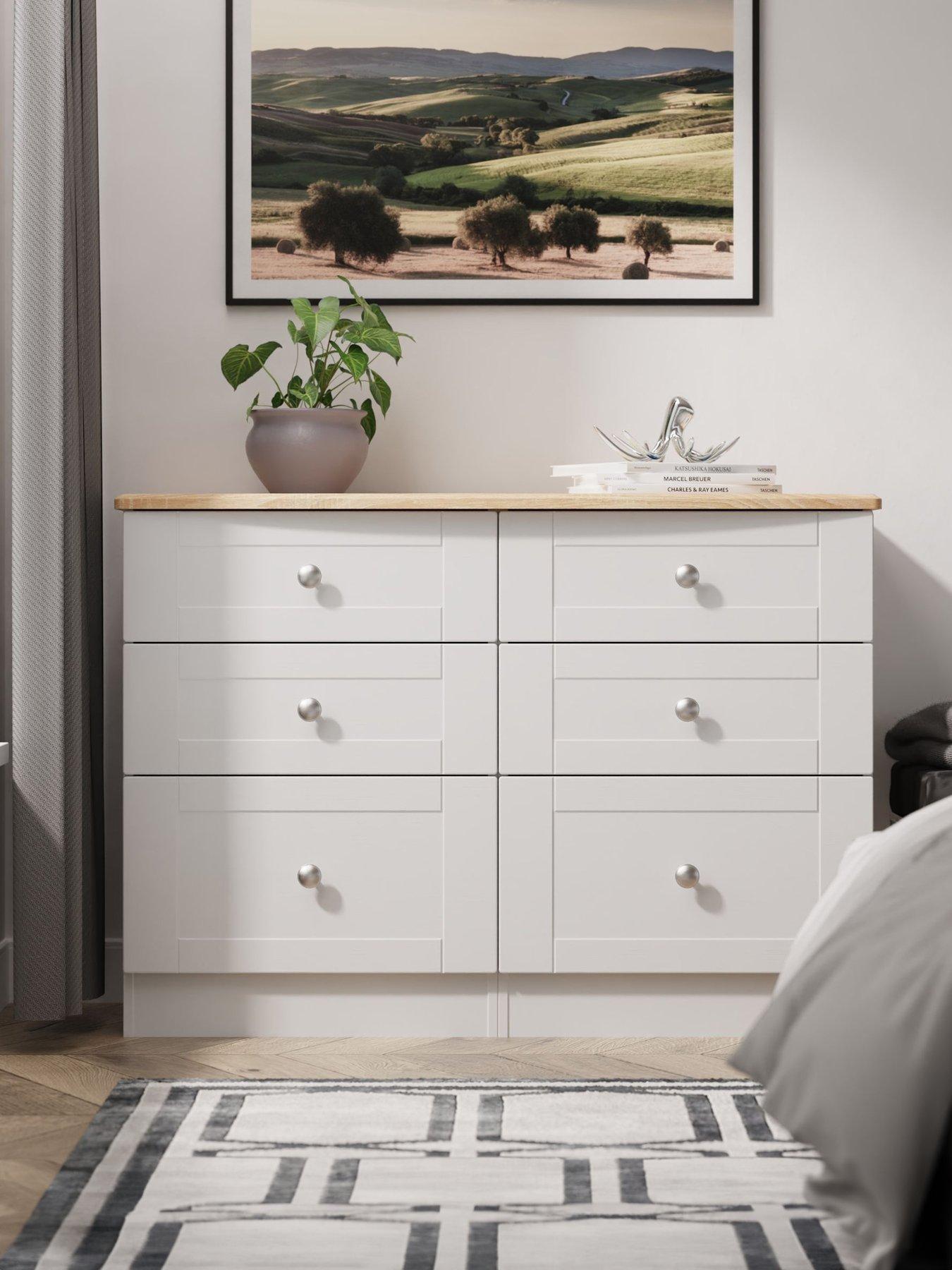 SWIFT Sydney Ready Assembled 6 Drawer Midi Chest