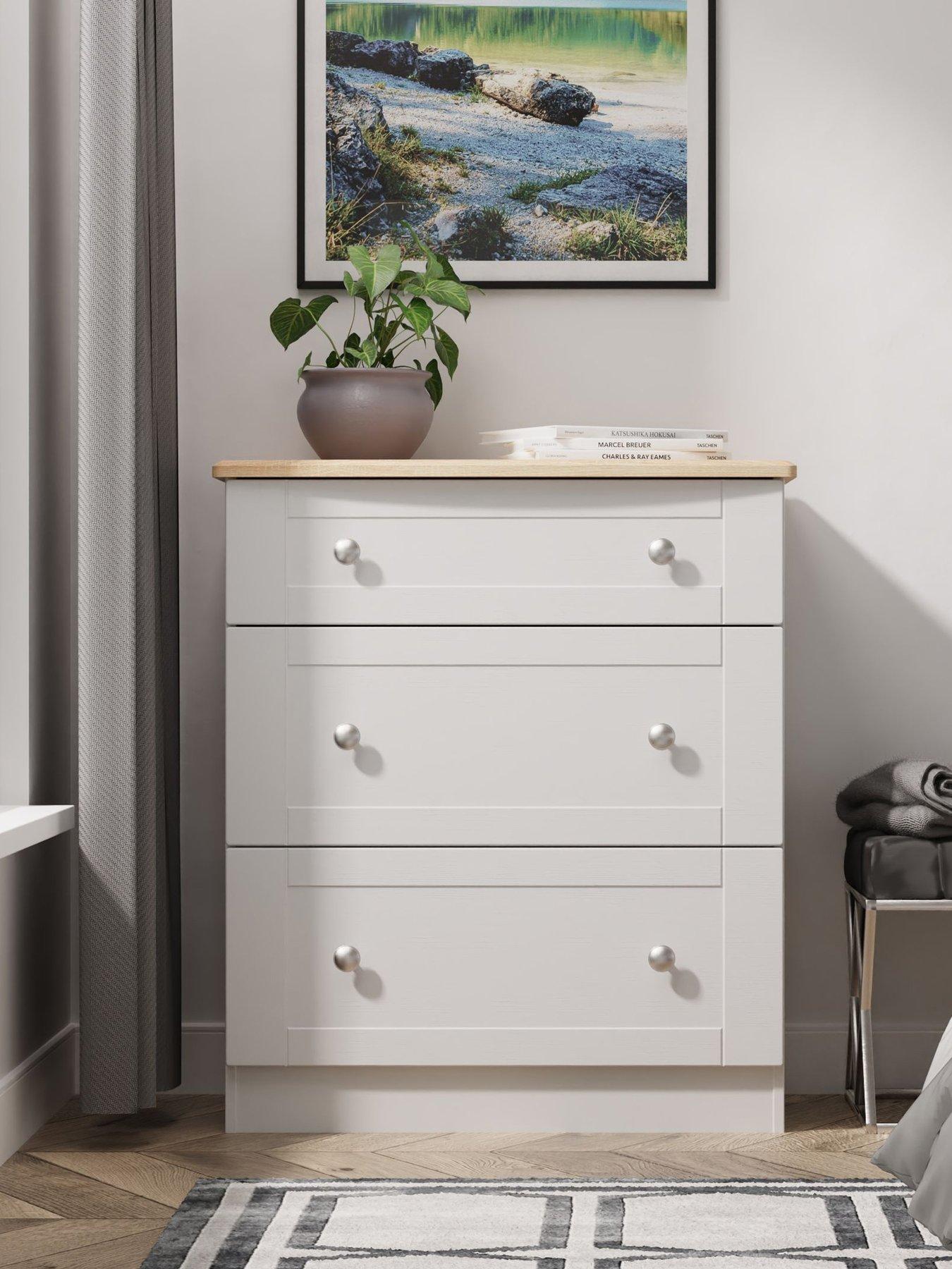 SWIFT Sydney Ready Assembled 3 Drawer Deep Chest