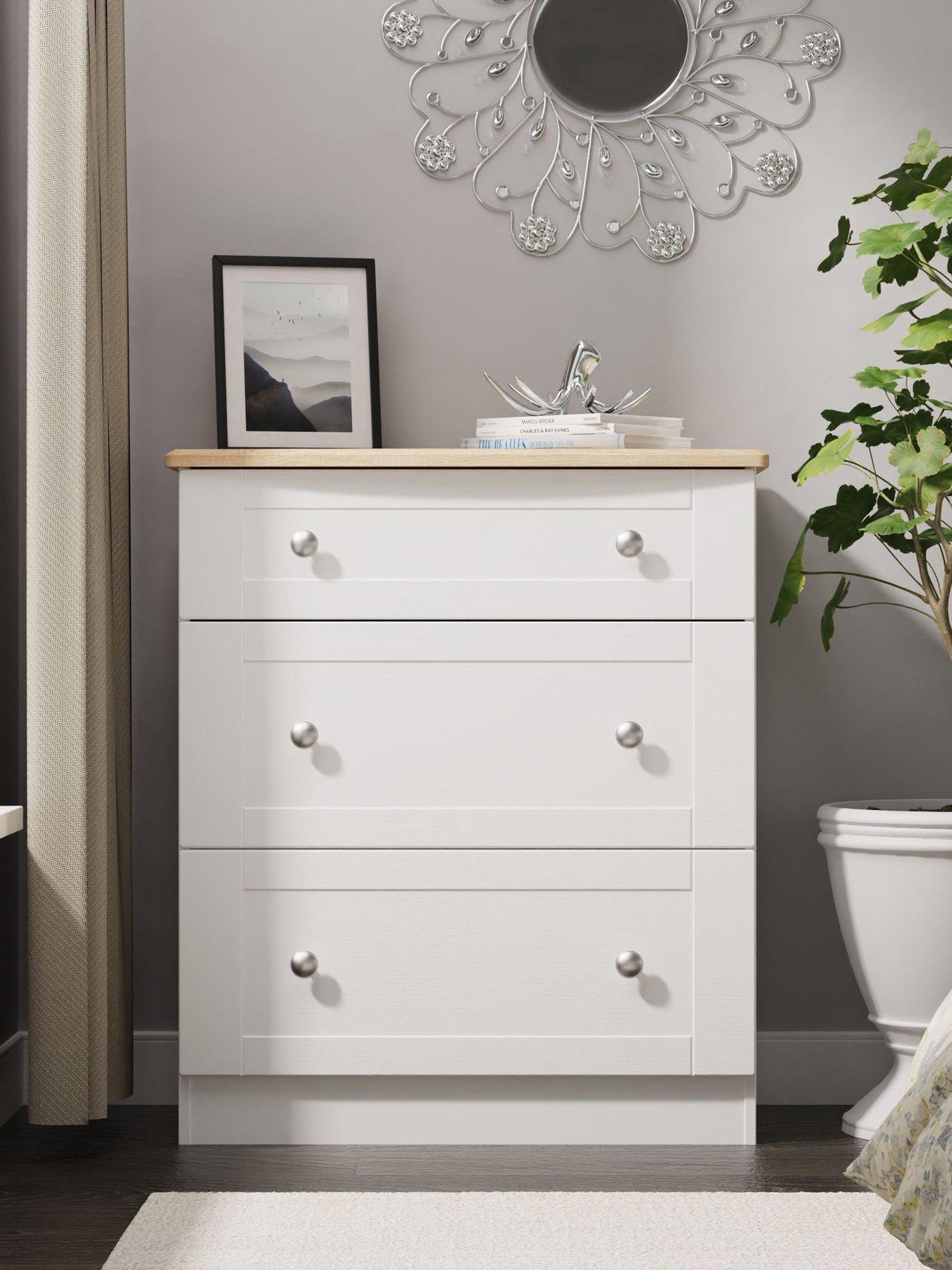 SWIFT Sydney Ready Assembled 3 Drawer Deep Chest