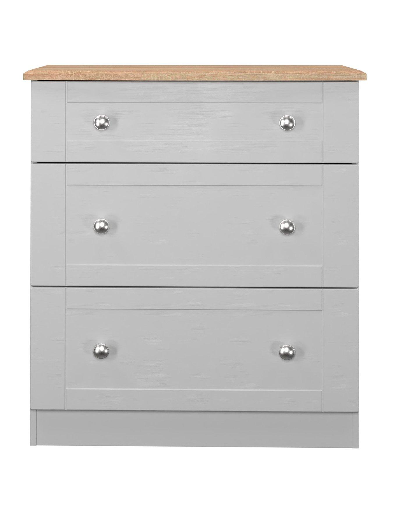  image of swift-sydney-ready-assembled-3-drawer-deep-chest