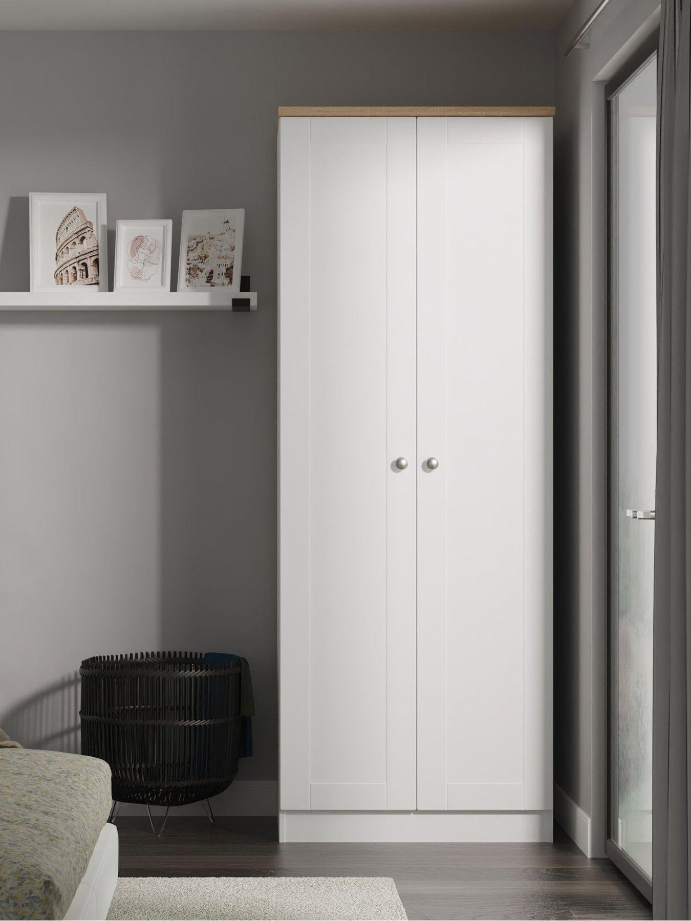 SWIFT Sydney Ready Assembled Tall Plain Double Wardrobe