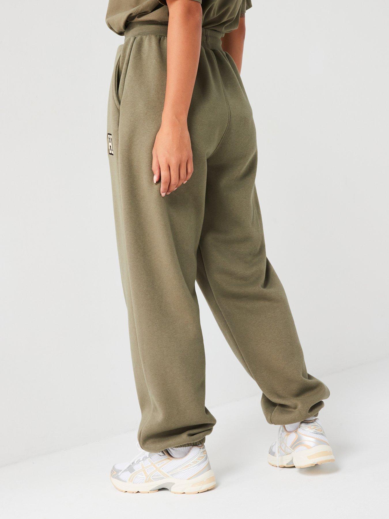  image of peach-fit-womens-ivy-oversized-jogger-khaki