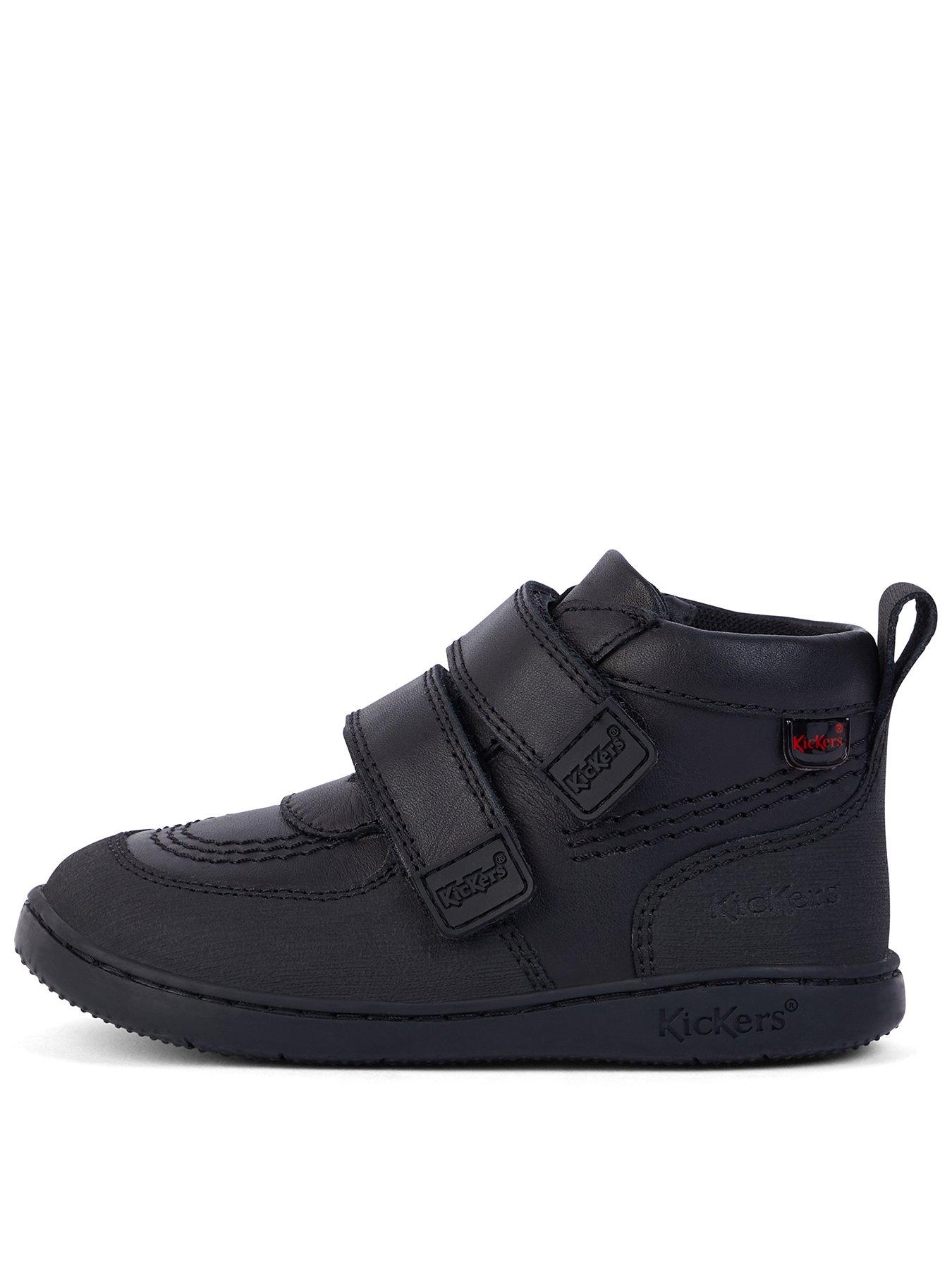 Kickers Kick Hi School Shoes Black littlewoods