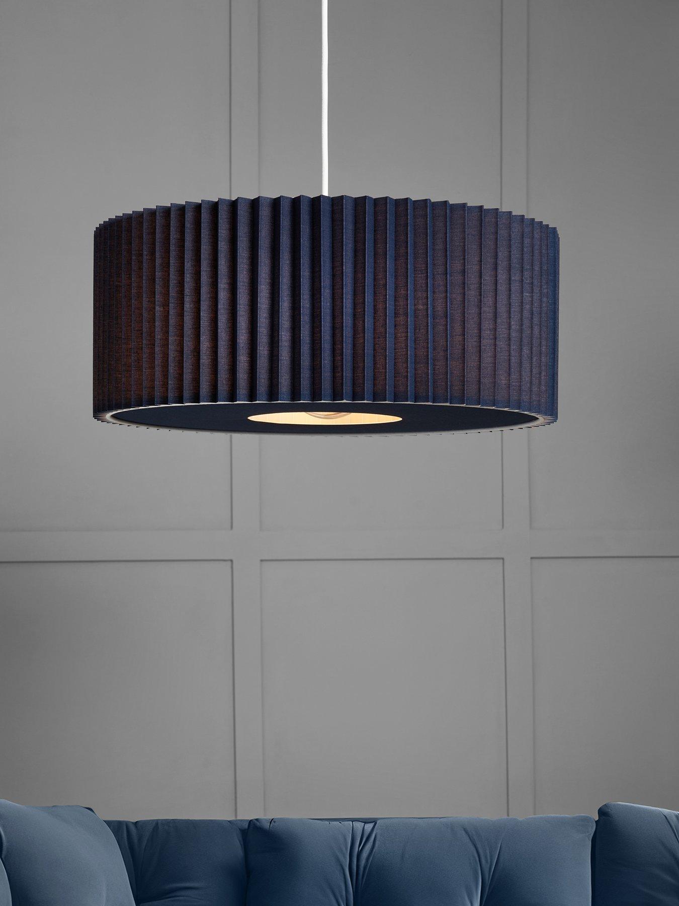 undefined Large Knife Pleat Easy-Fit Light Shade