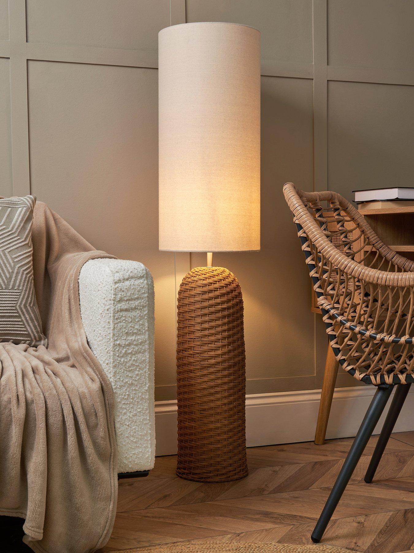 Very Home Rattan Vessel Floor Lamp Littlewoods