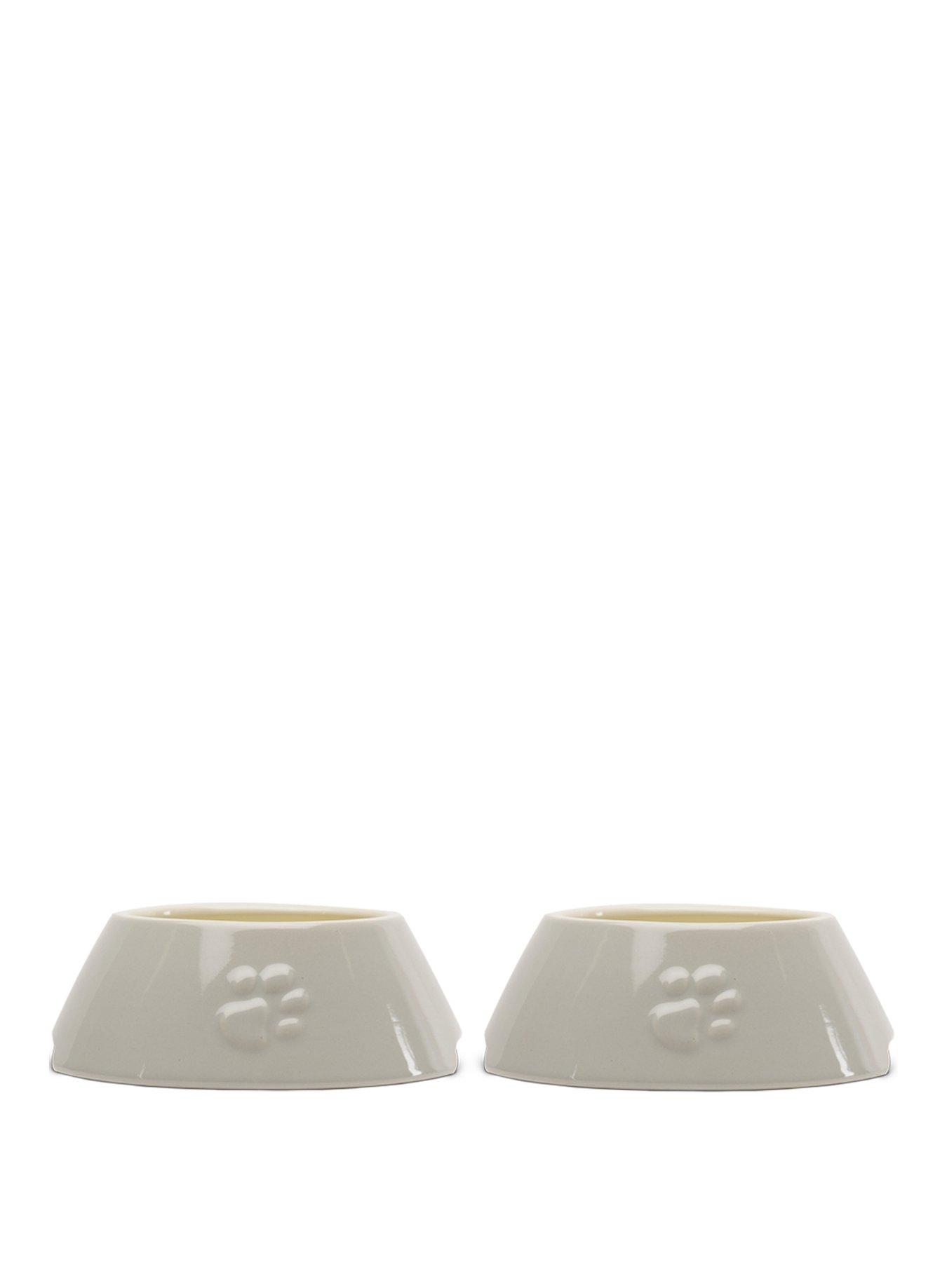  image of scruffs-icon-2-piece-long-eared-bowl-set-light-grey