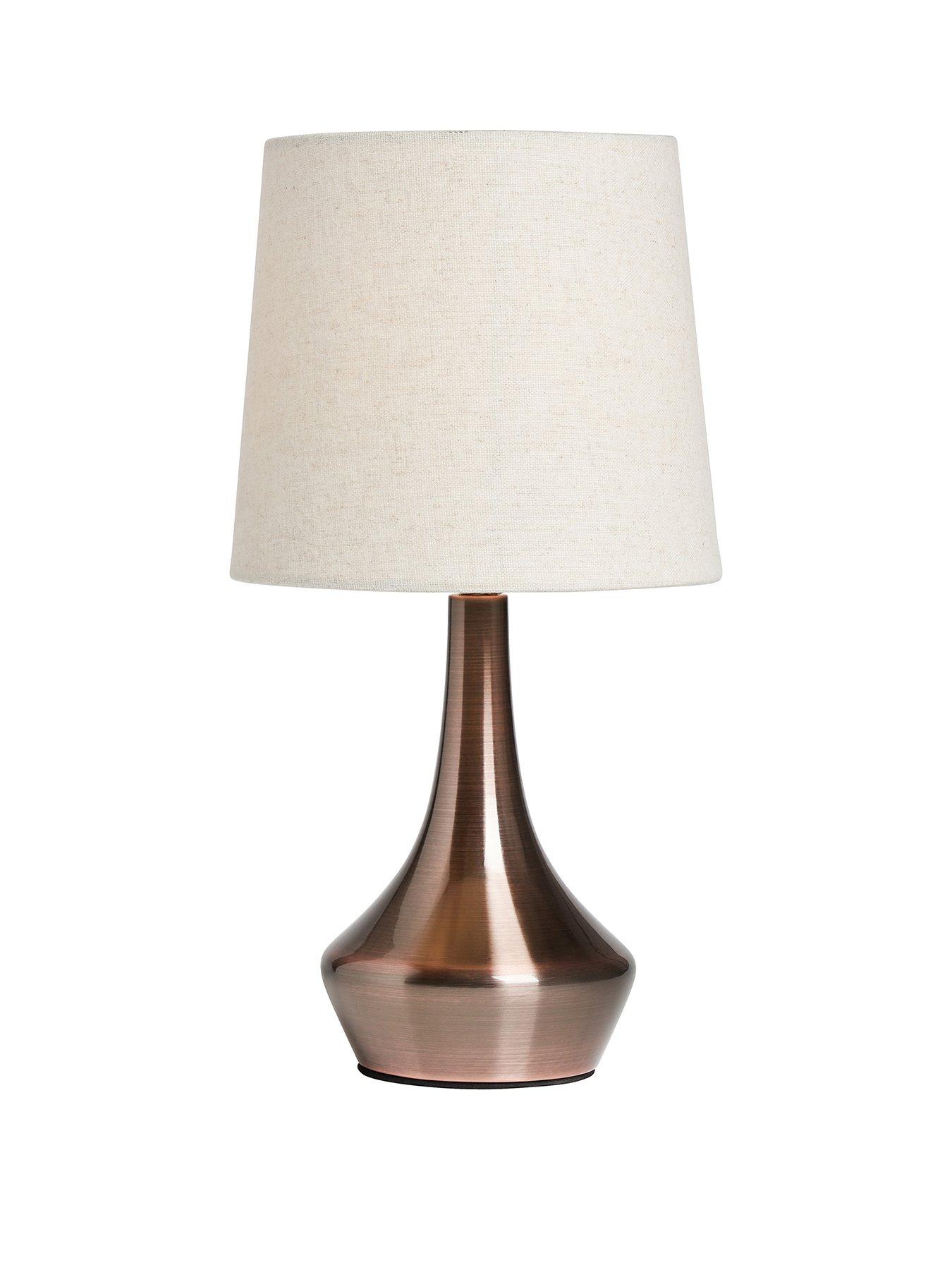 Image 2 of 6 of The Very Collection Small Metal Bedside Table Lamp