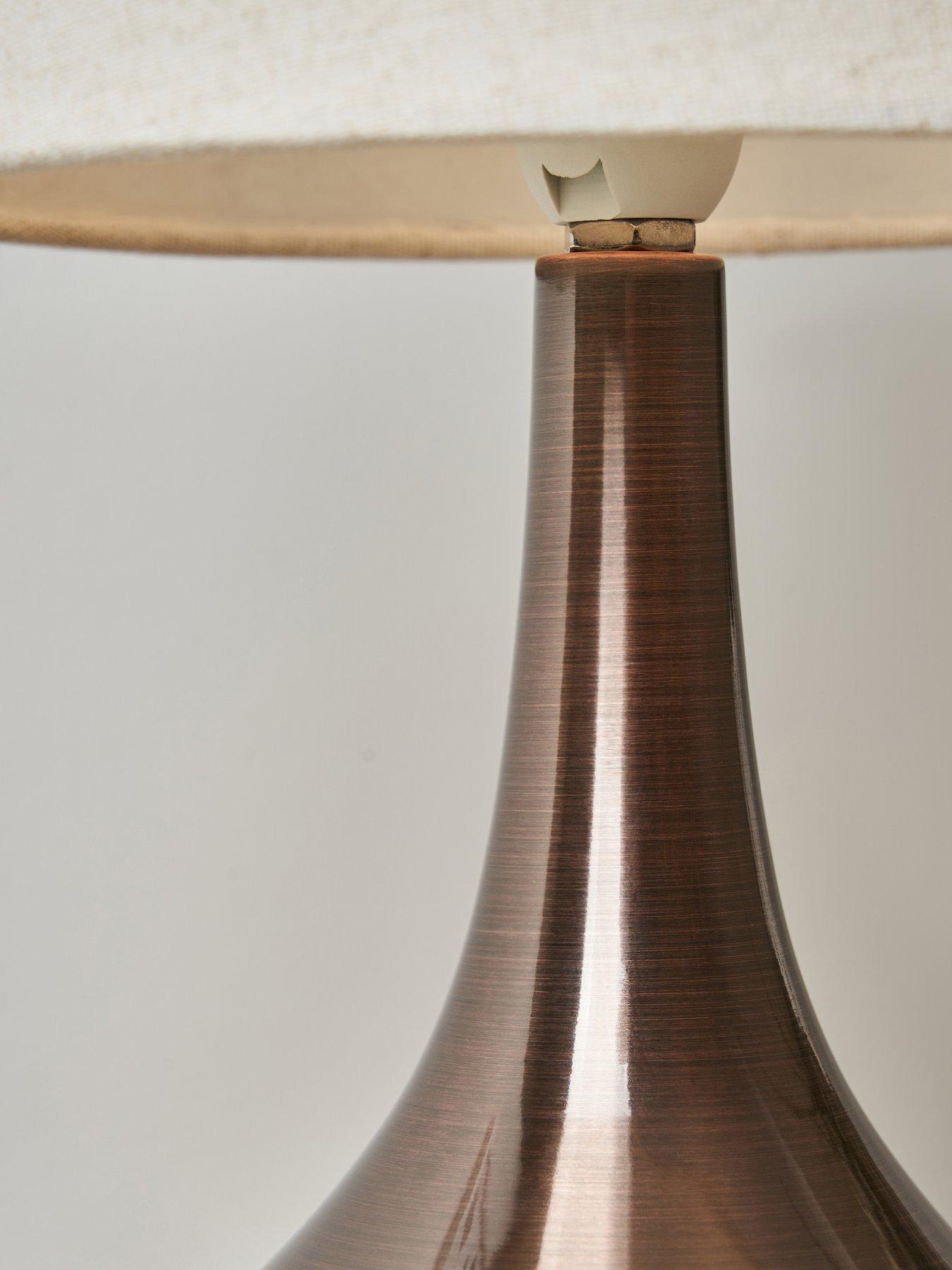 Image 4 of 6 of The Very Collection Small Metal Bedside Table Lamp