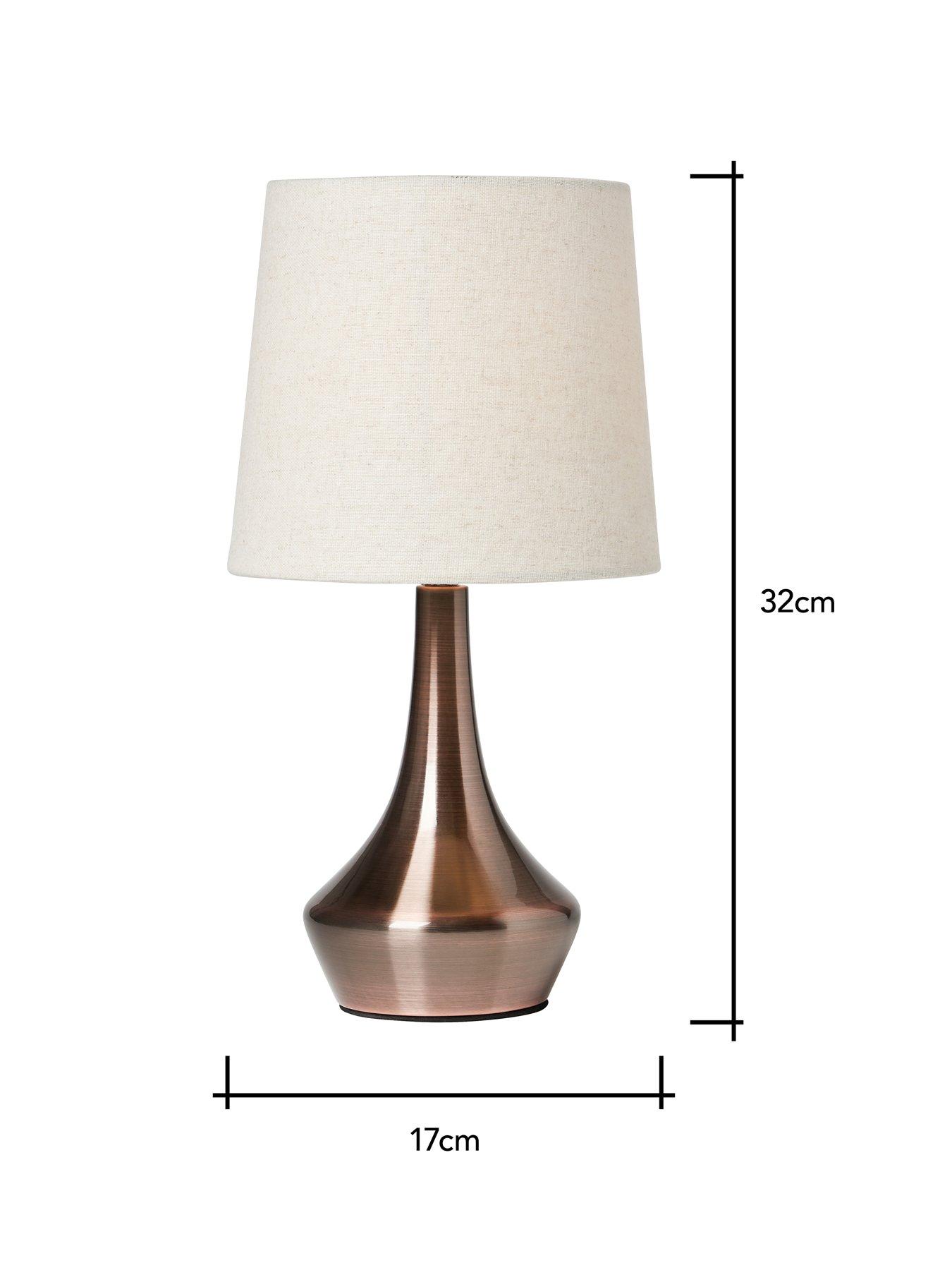 Image 6 of 6 of The Very Collection Small Metal Bedside Table Lamp