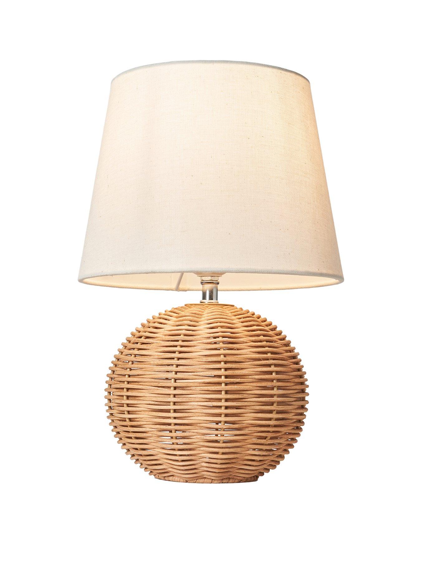 Image 2 of 6 of The Very Collection Small Rattan Bedside Table Lamp