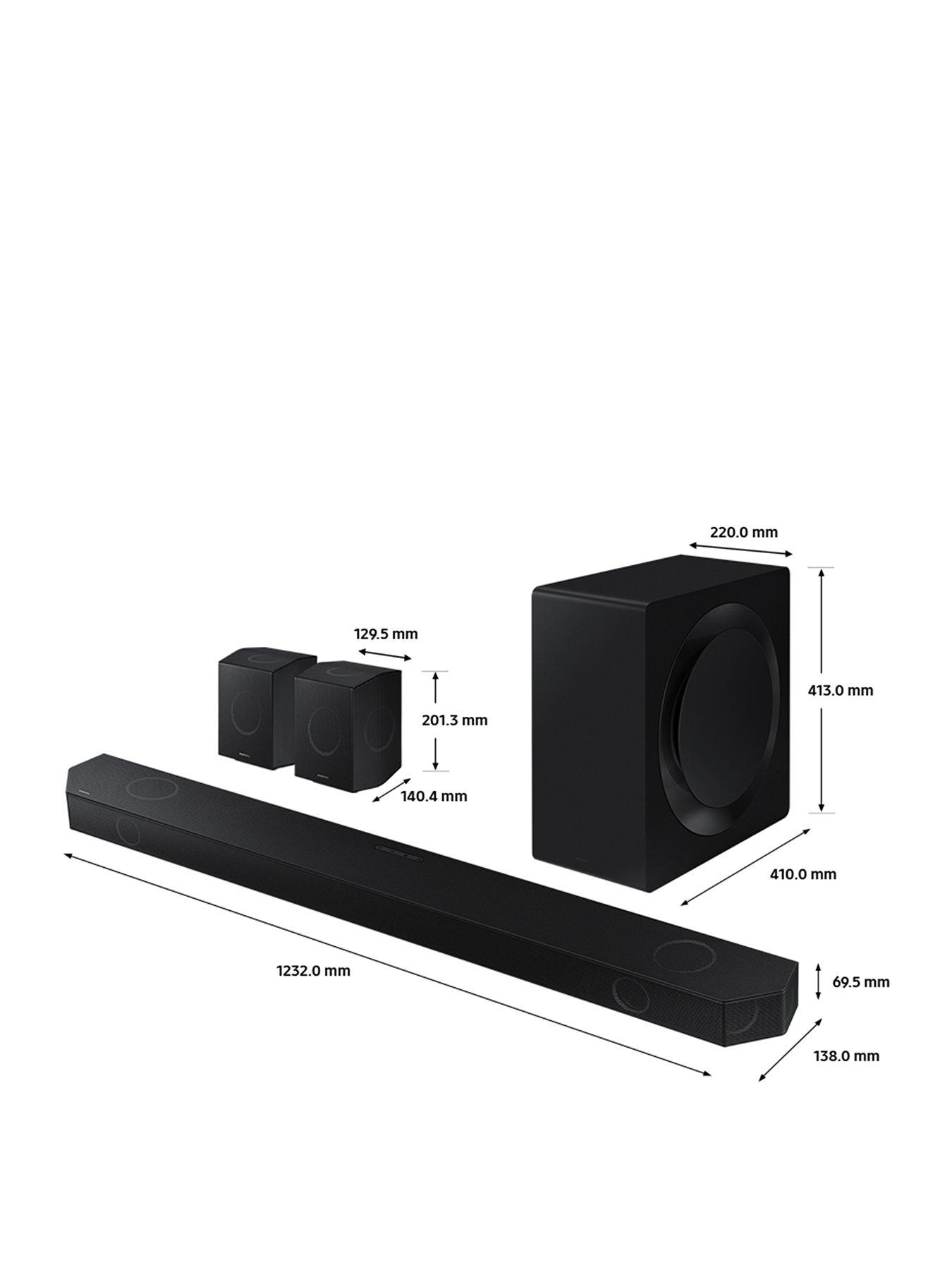 stillFront image of samsung-q990d-1114ch-dolby-atmos-dtsx-q-symphony-soundbar-with-wireless-acoustic-lens-subwoofer-amp-rear-speakers-wi-fi