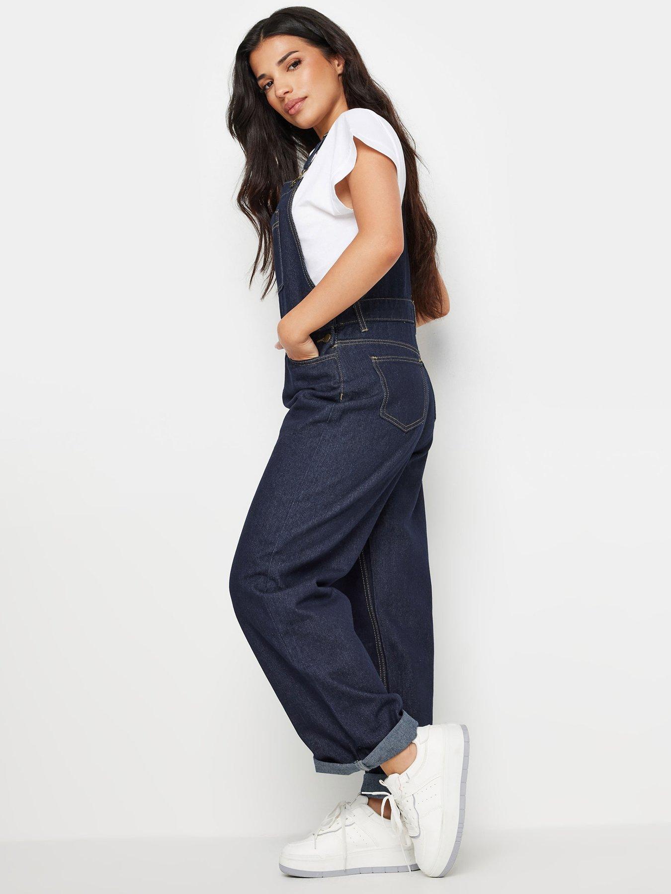 Image 3 of 4 of PixieGirl Indigo Blue Denim Dungarees