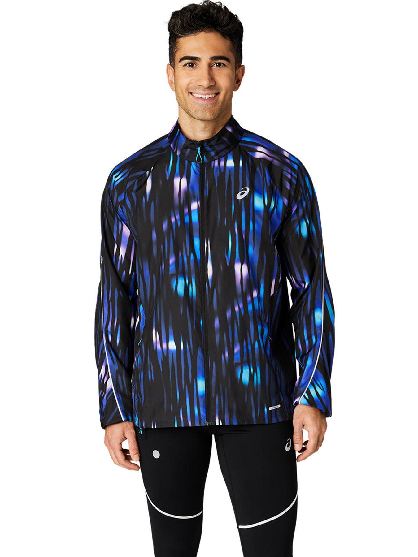  image of asics-mens-running-road-lite-show-jacket-blackblue
