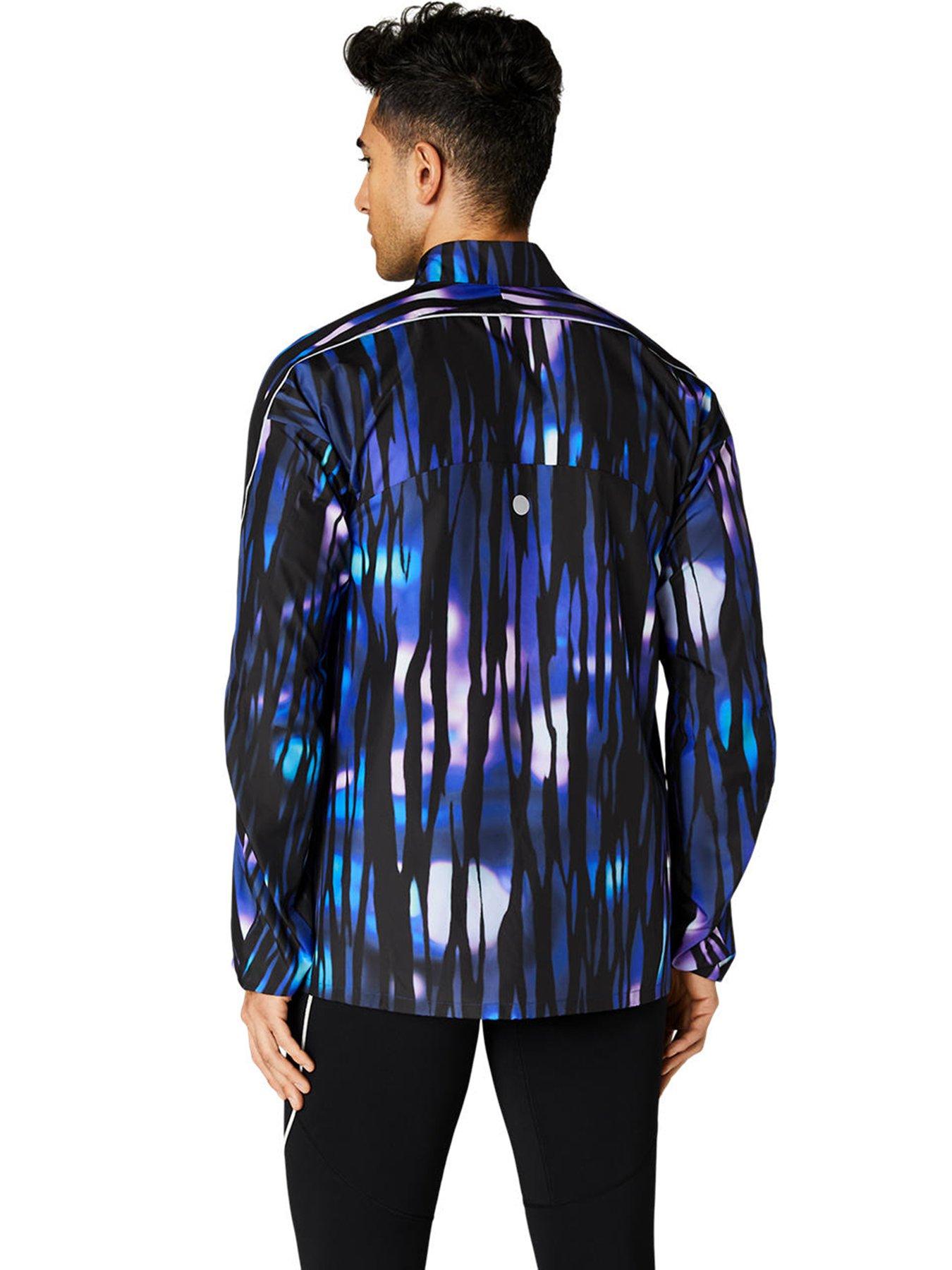  image of asics-mens-running-road-lite-show-jacket-blackblue