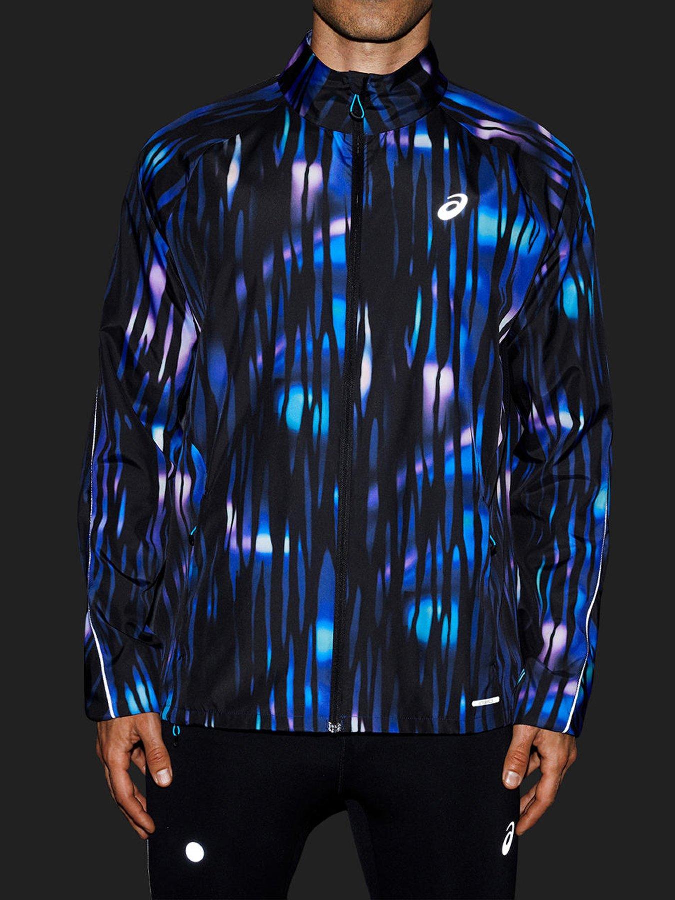  image of asics-mens-running-road-lite-show-jacket-blackblue