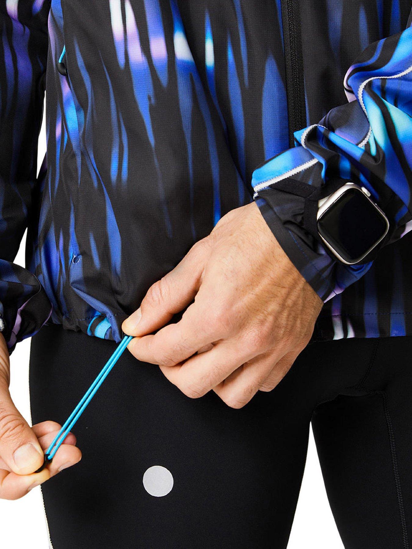 image of asics-mens-running-road-lite-show-jacket-blackblue