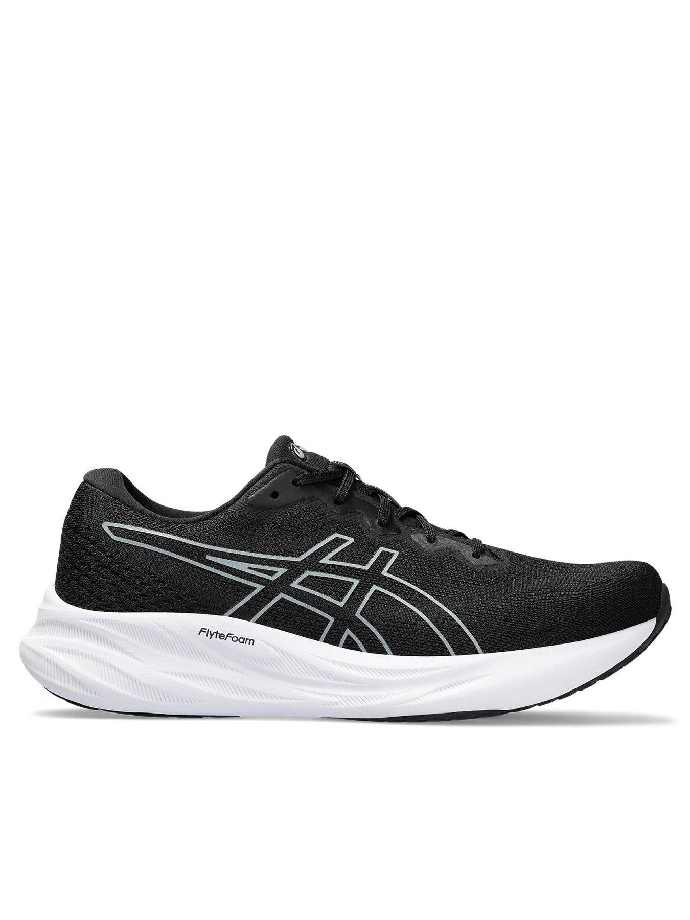 front image of asics-mens-running-gel-pulse-15-trainers-black