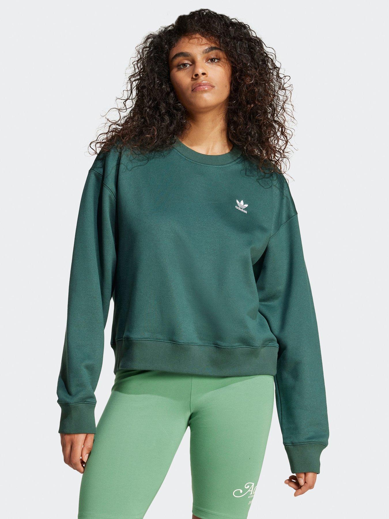 adidas Originals Womens Trefoil Sweater Green littlewoods