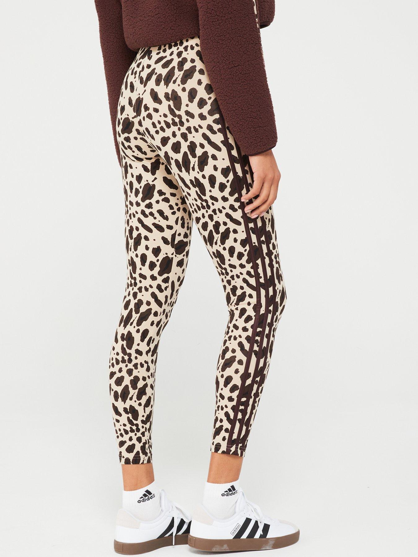  image of adidas-sportswear-womens-animal-3-stripe-legging-brown