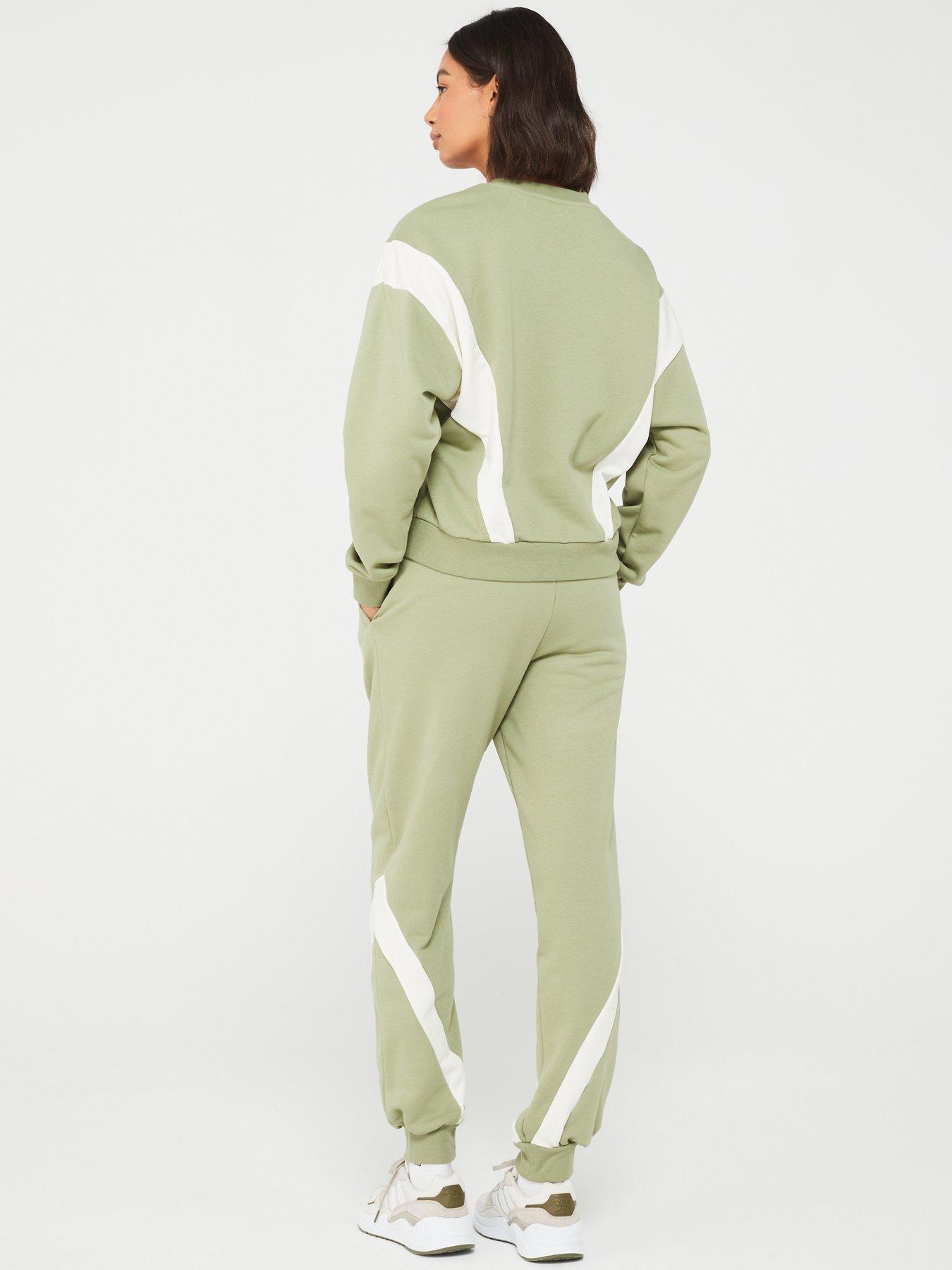 adidas Sportswear Womens Laziday Tracksuit Green White littlewoods