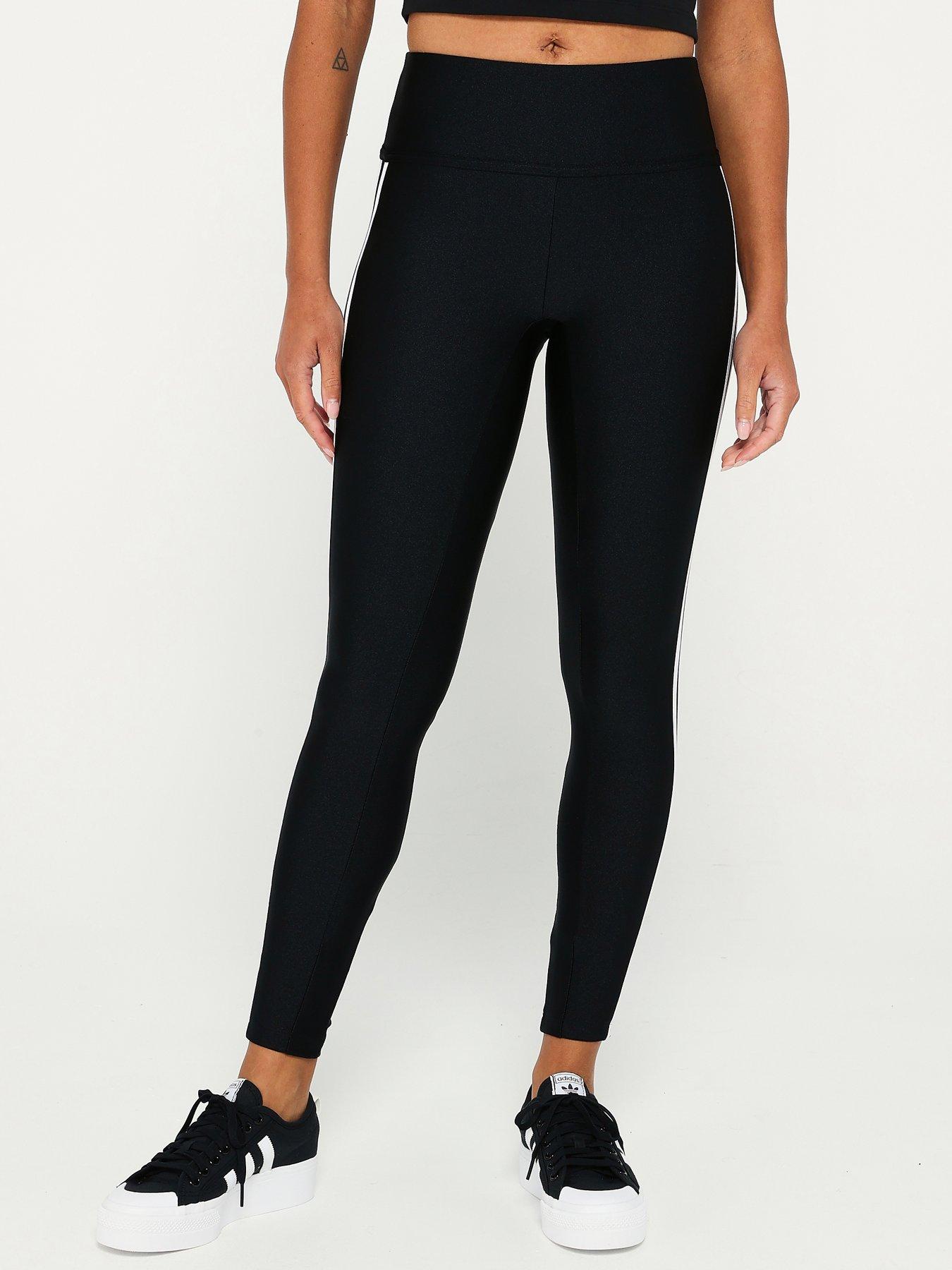 undefined Womens 3 Stripes Leggings - Black