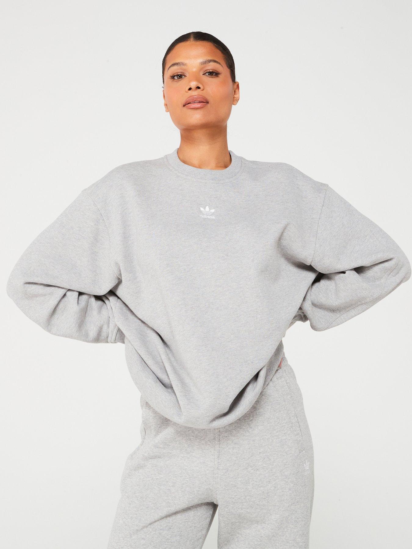 Gray adidas sweatshirt womens best sale