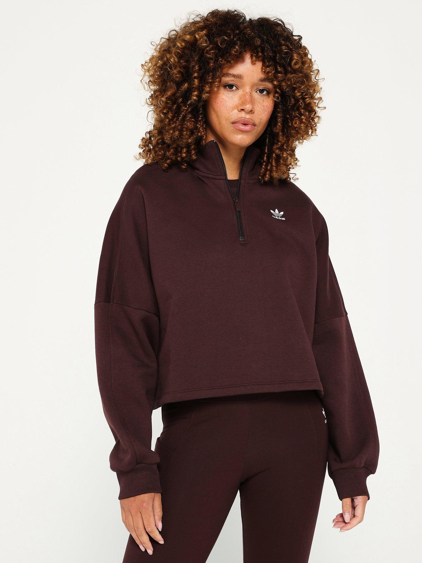 Adidas originals half zip fleece sale