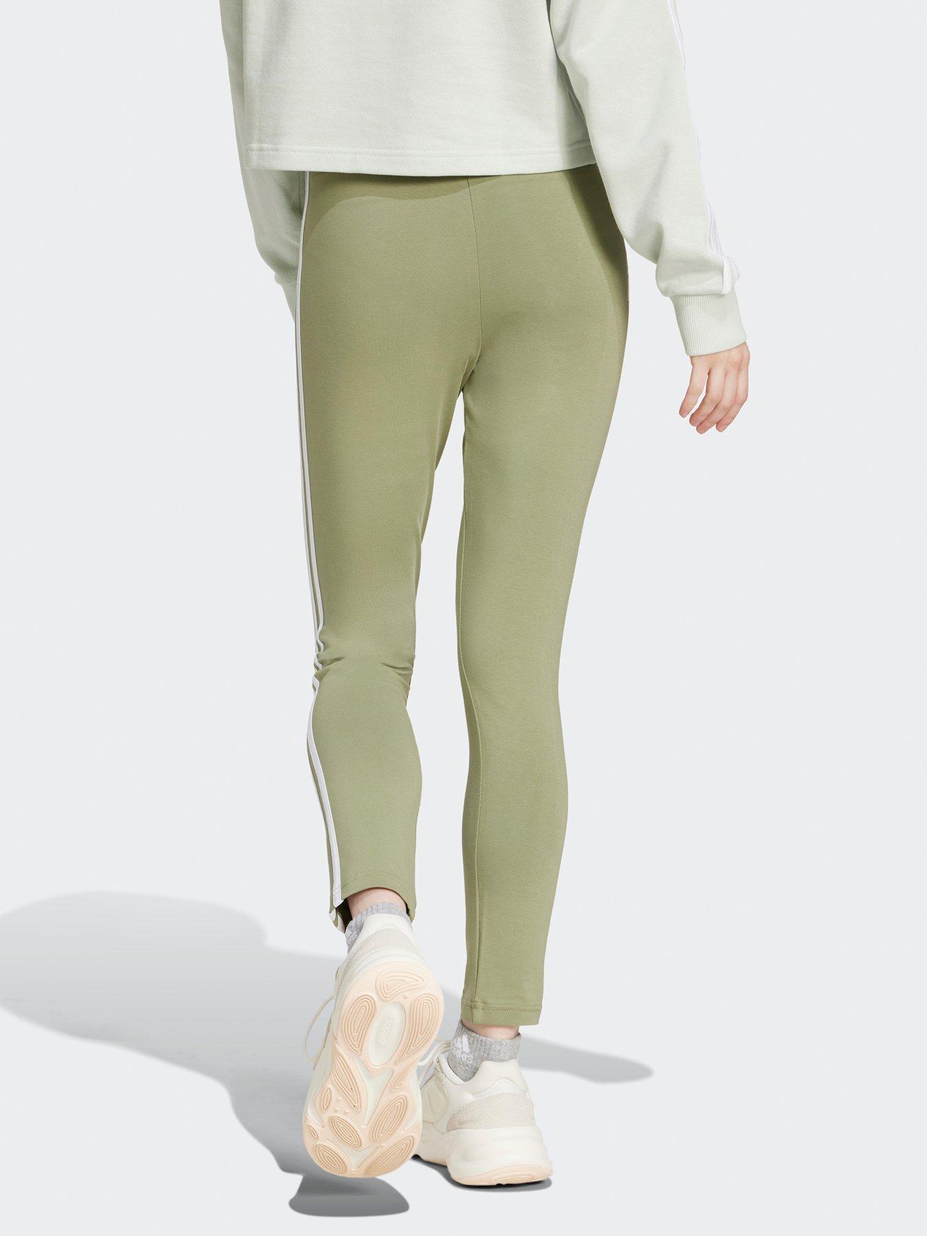  image of adidas-sportswear-womens-3-stripe-high-waisted-legging-green