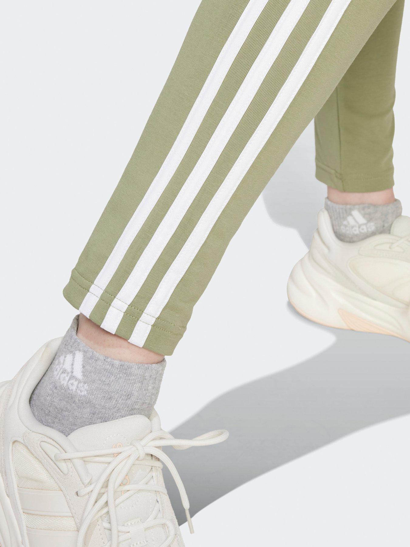  image of adidas-sportswear-womens-3-stripe-high-waisted-legging-green