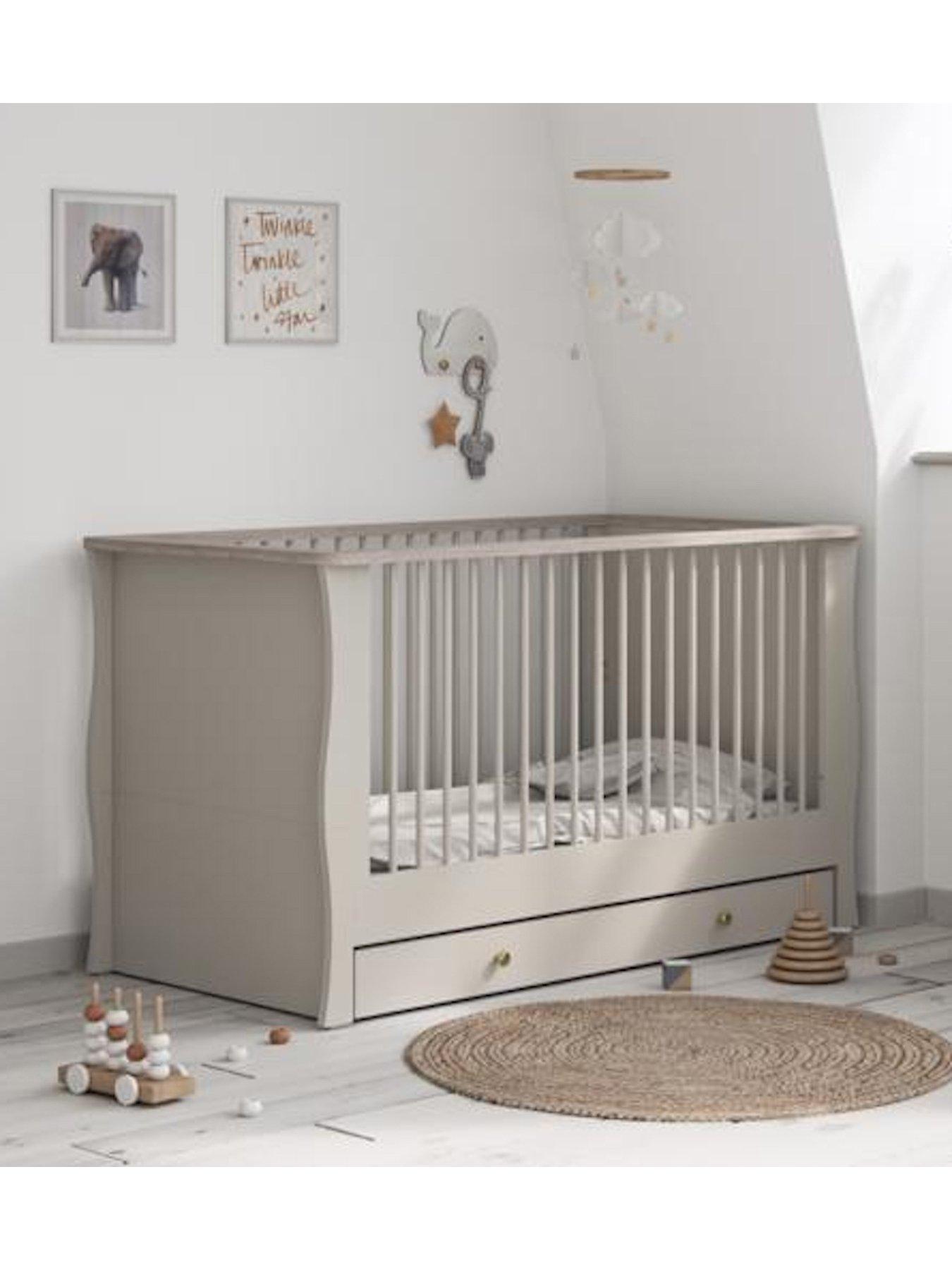Image 1 of 5 of Little Acorns Celeste Cot Bed&nbsp;- Cashmere / Grey Ash