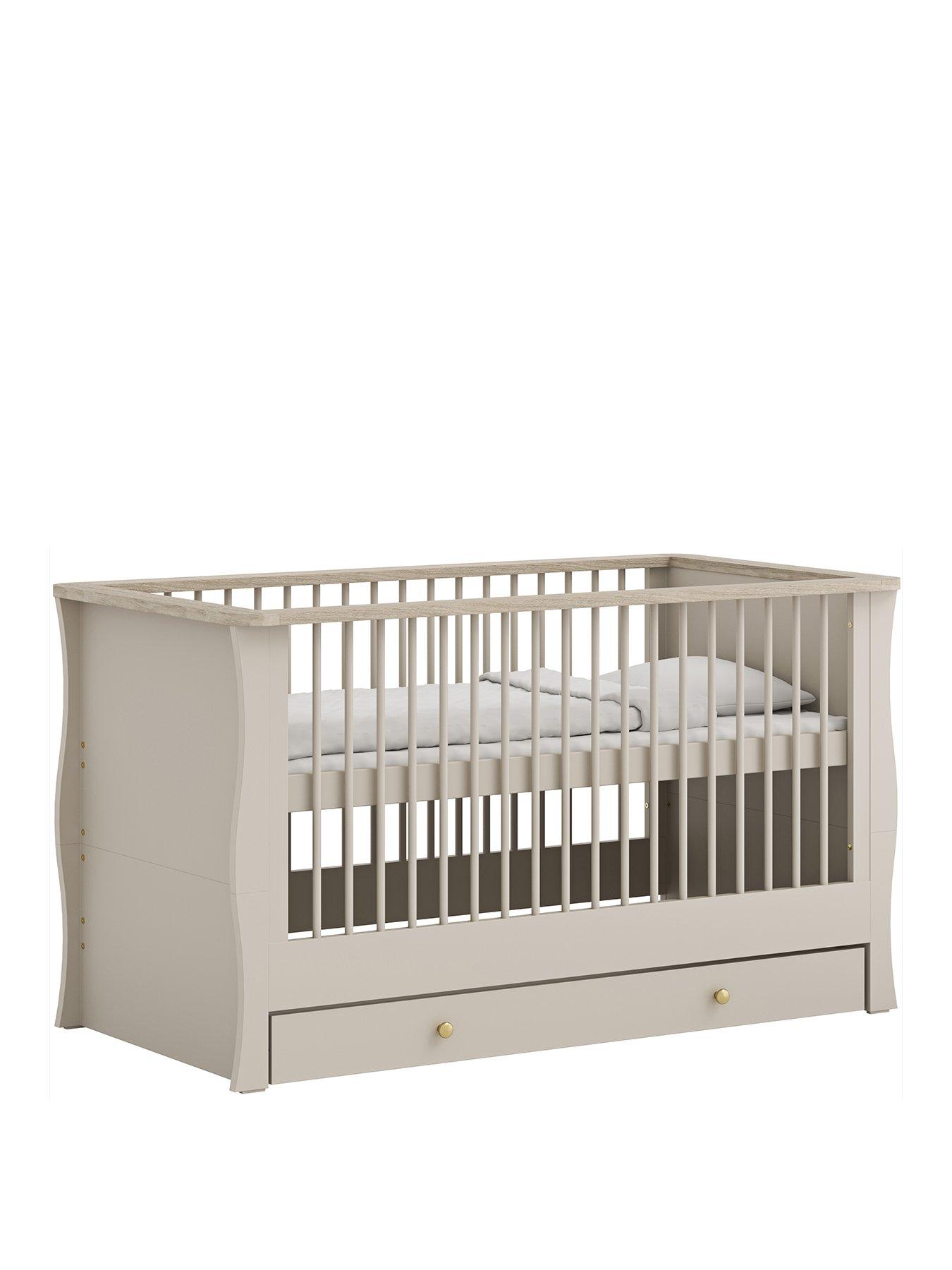Image 2 of 5 of Little Acorns Celeste Cot Bed&nbsp;- Cashmere / Grey Ash