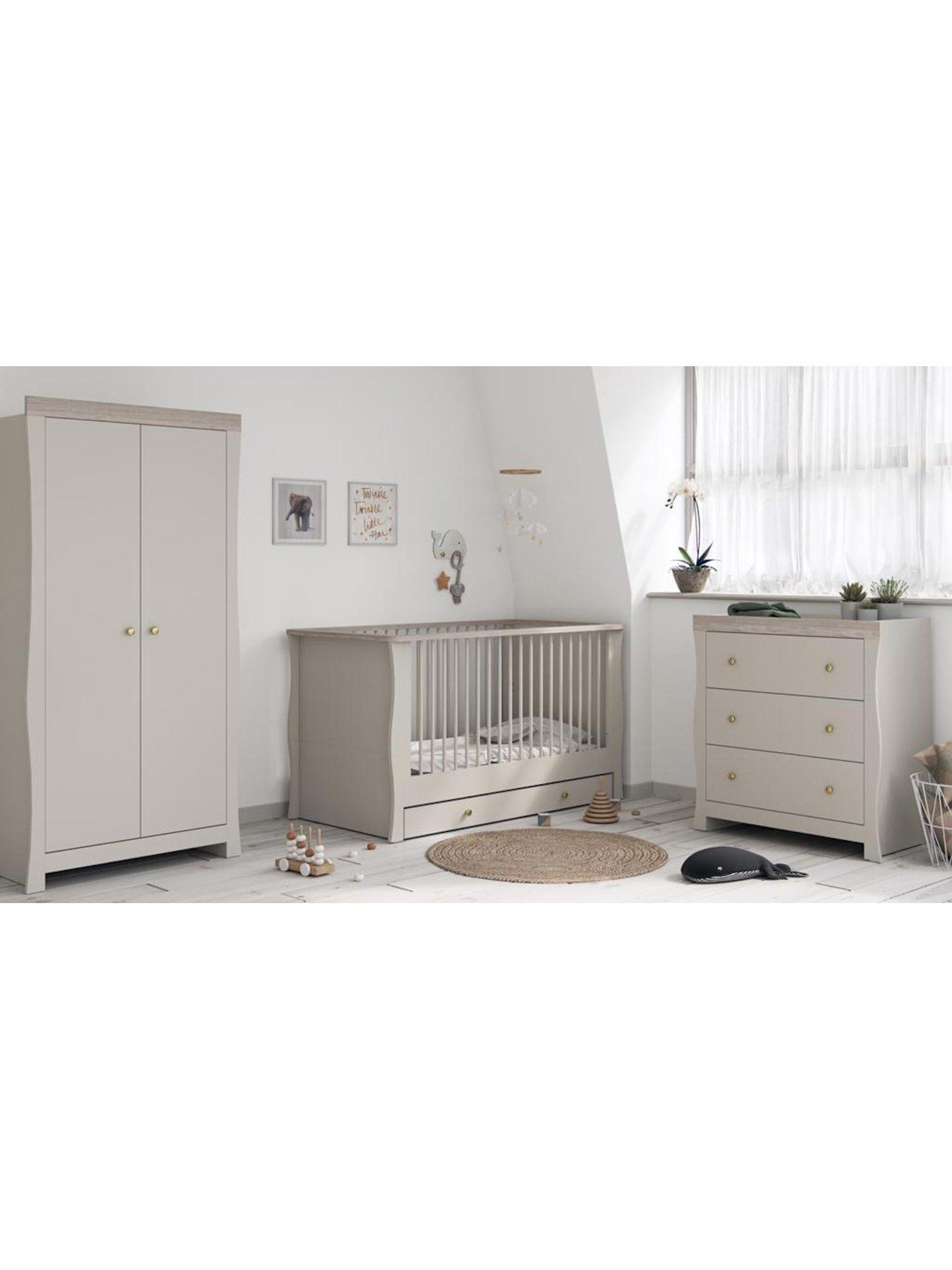 Image 4 of 5 of Little Acorns Celeste Cot Bed&nbsp;- Cashmere / Grey Ash