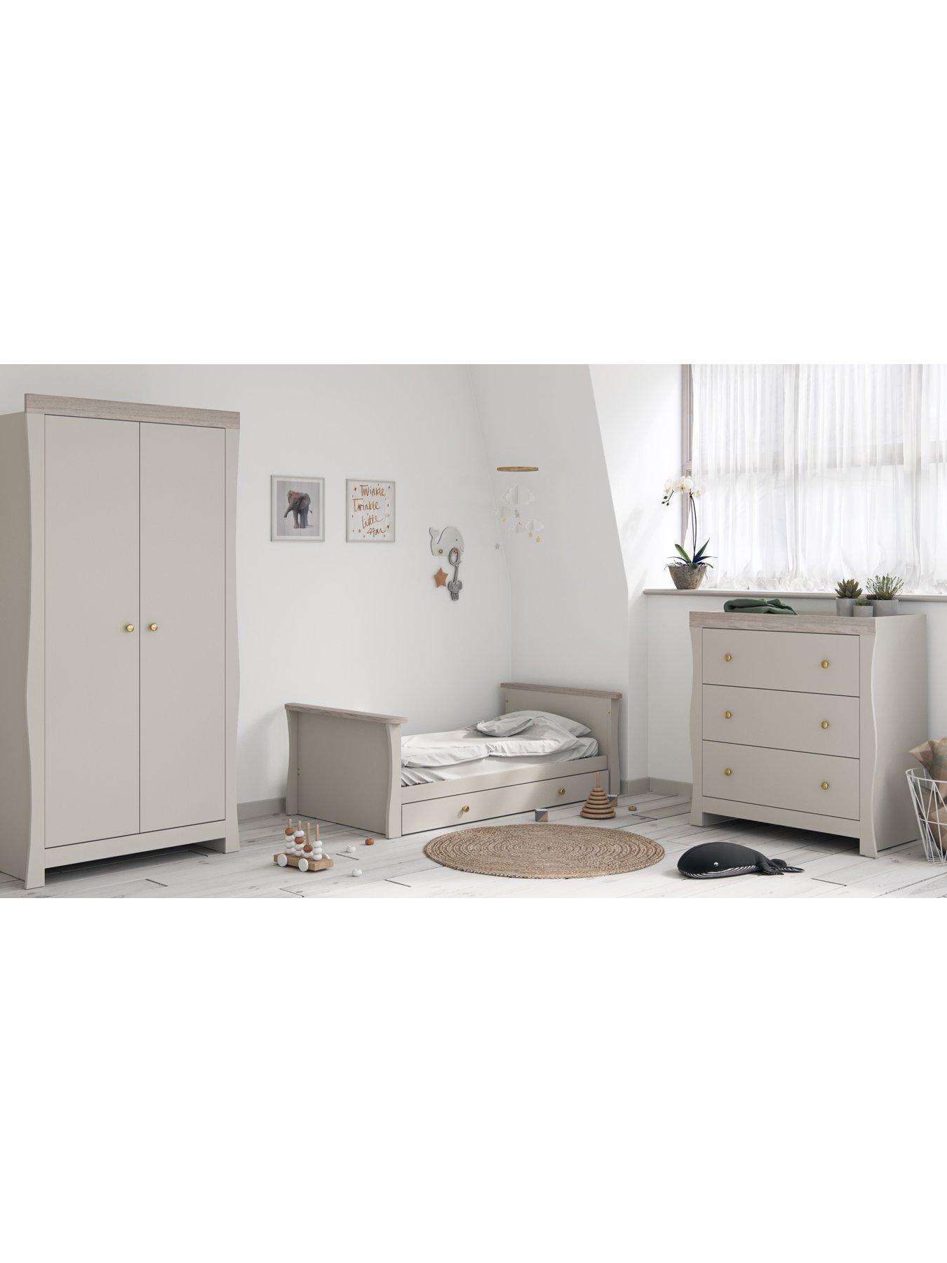 Image 5 of 5 of Little Acorns Celeste Cot Bed&nbsp;- Cashmere / Grey Ash