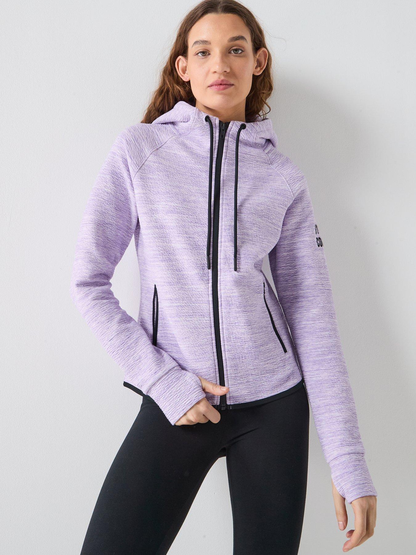 Gym + Coffee Women's Training Fleck Hoodie - Lilac