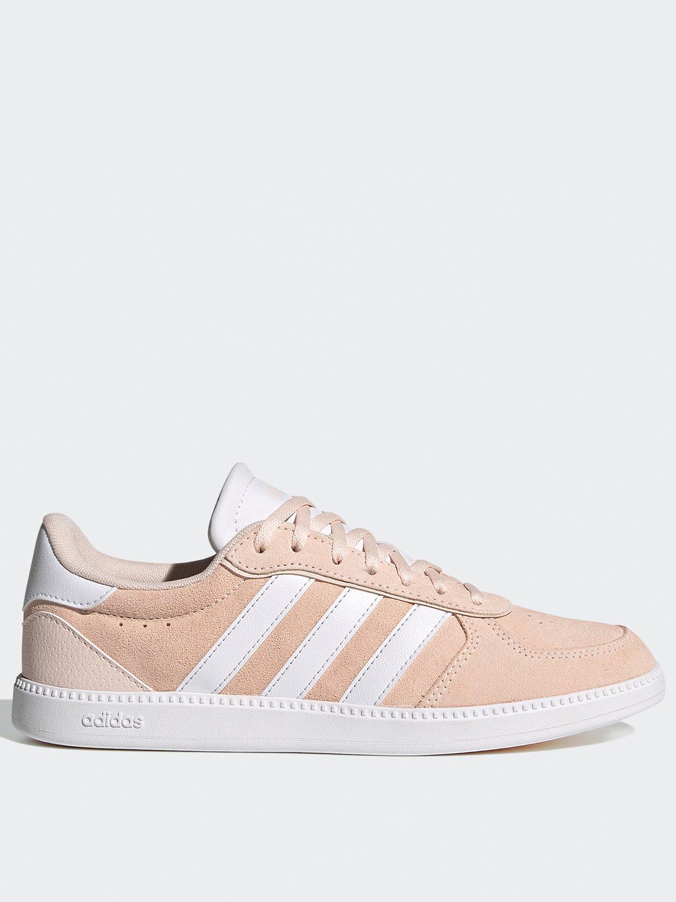 adidas Sportswear Women s Breaknet Sleek Suede Trainer Light Pink littlewoods