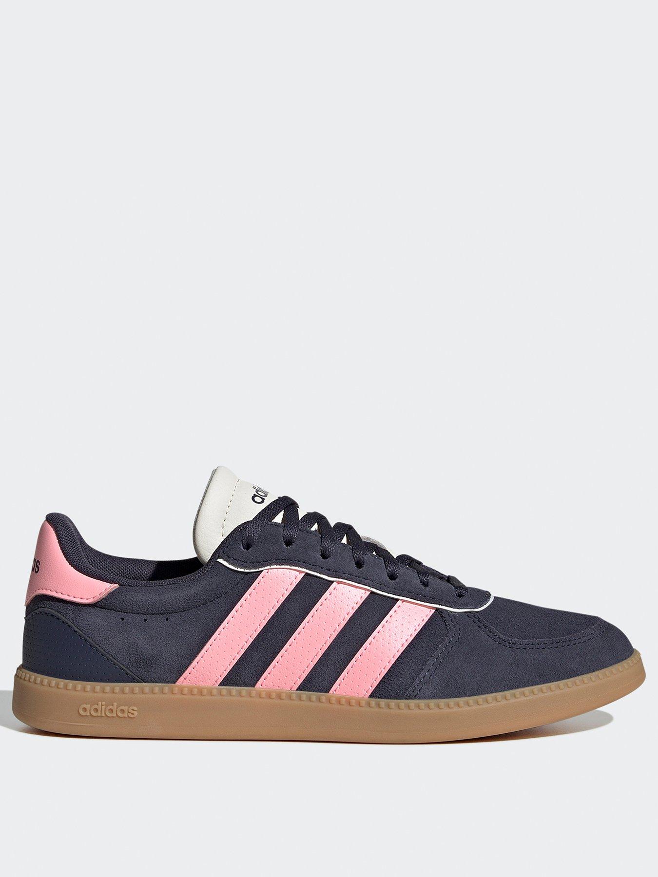 Women s Breaknet Sleek Suede Trainer Navy Pink