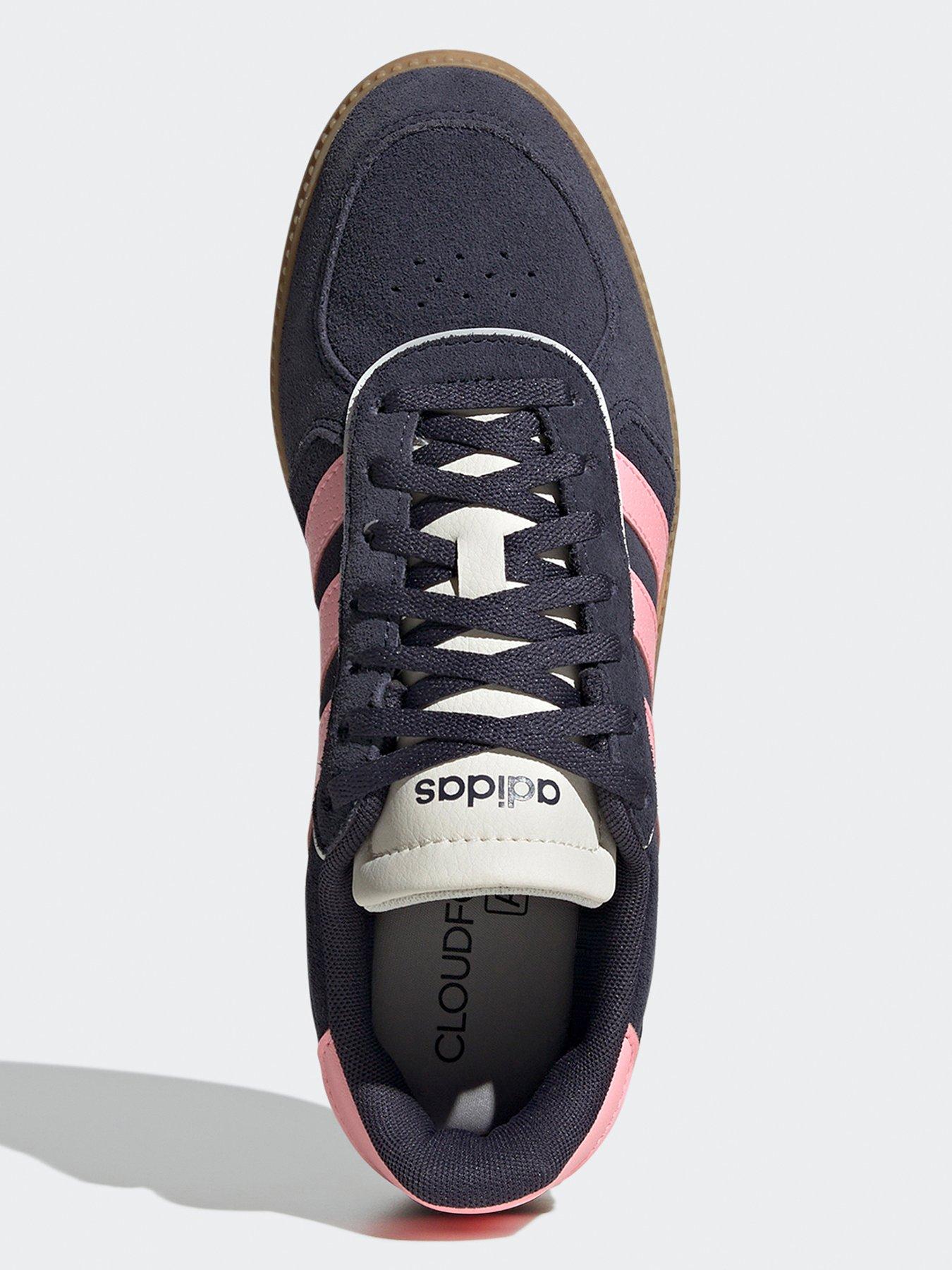 image of adidas-sportswear-womens-breaknet-sleek-suede-trainer-navypink