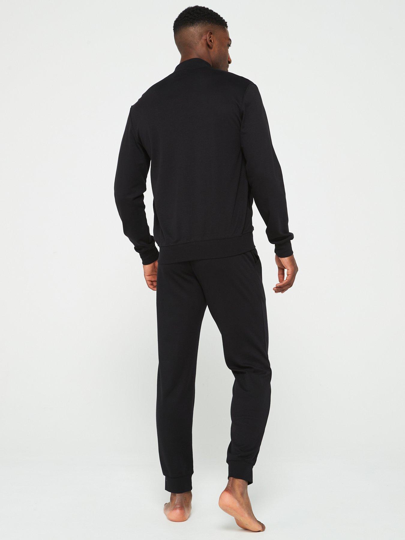 Image 2 of 4 of Emporio Armani Bodywear Interlock Full Zip Tracksuit - Black