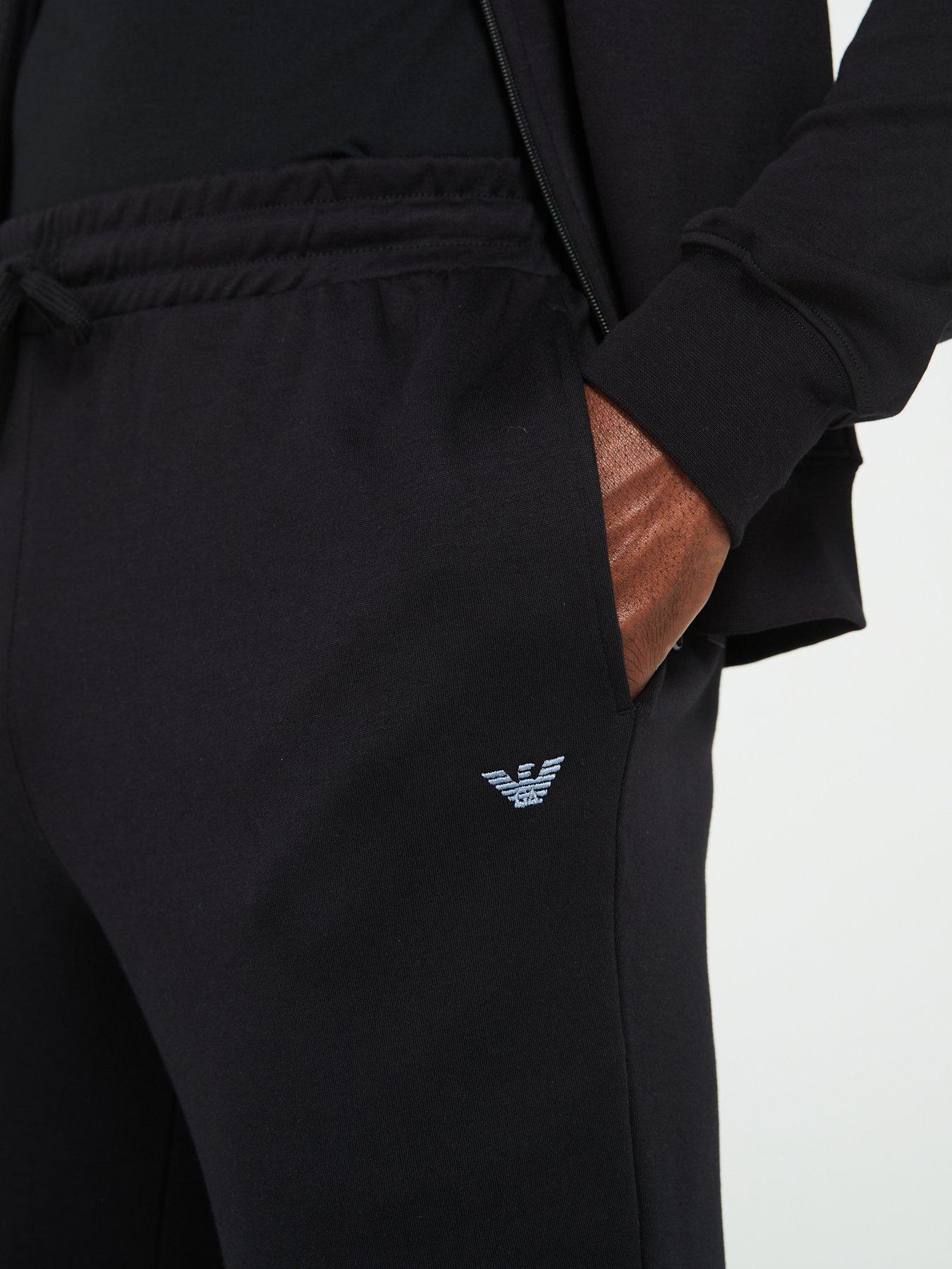 Image 4 of 4 of Emporio Armani Bodywear Interlock Full Zip Tracksuit - Black