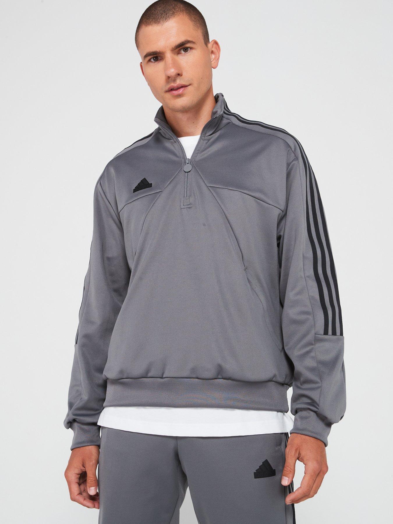  image of adidas-sportswear-mens-tiro-half-zip-blackgrey