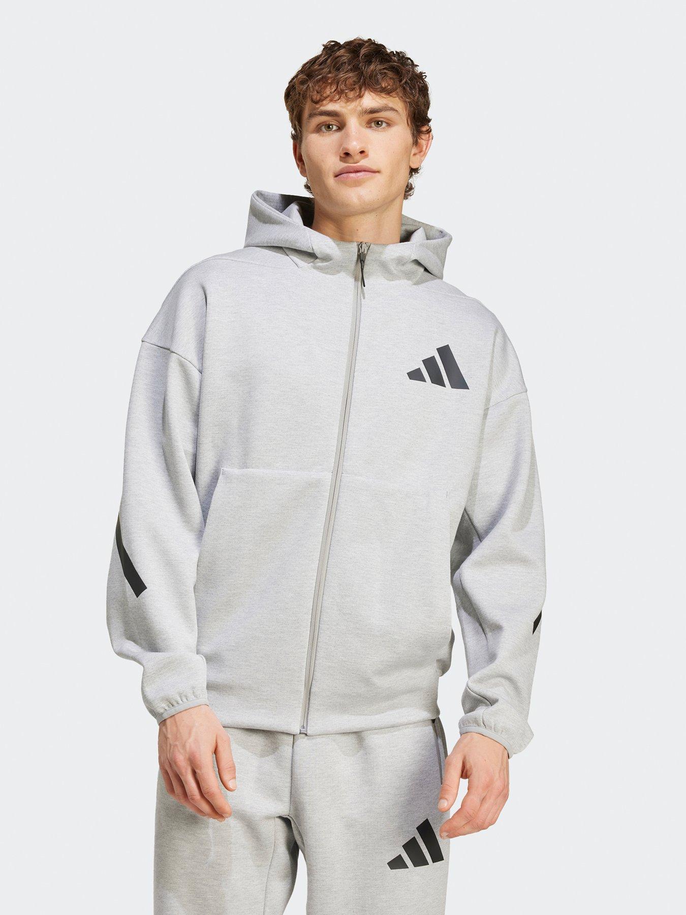 Image 1 of 5 of adidas Sportswear Mens ZNE Full Zip Hoodie - Grey