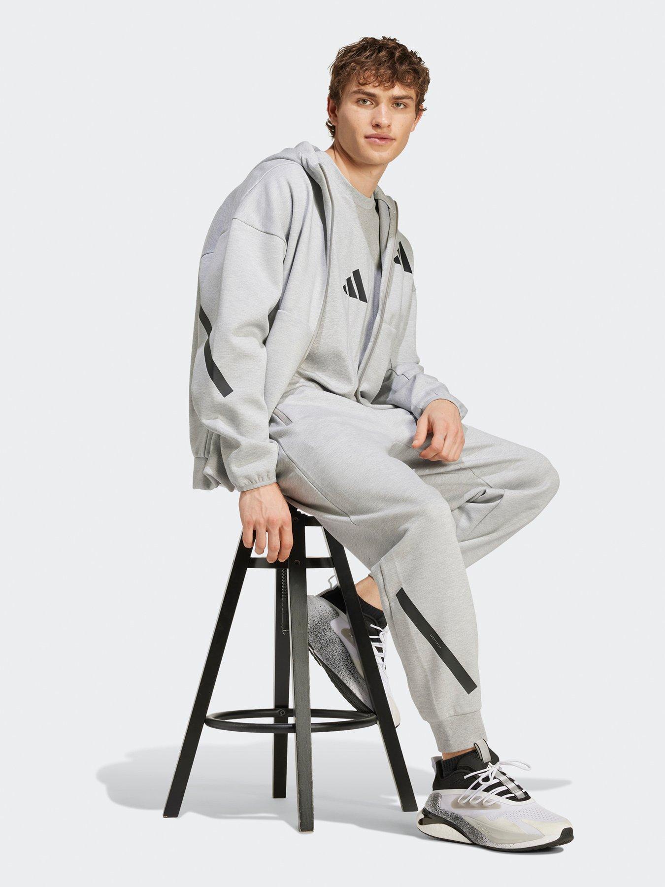 Image 3 of 5 of adidas Sportswear Mens ZNE Full Zip Hoodie - Grey