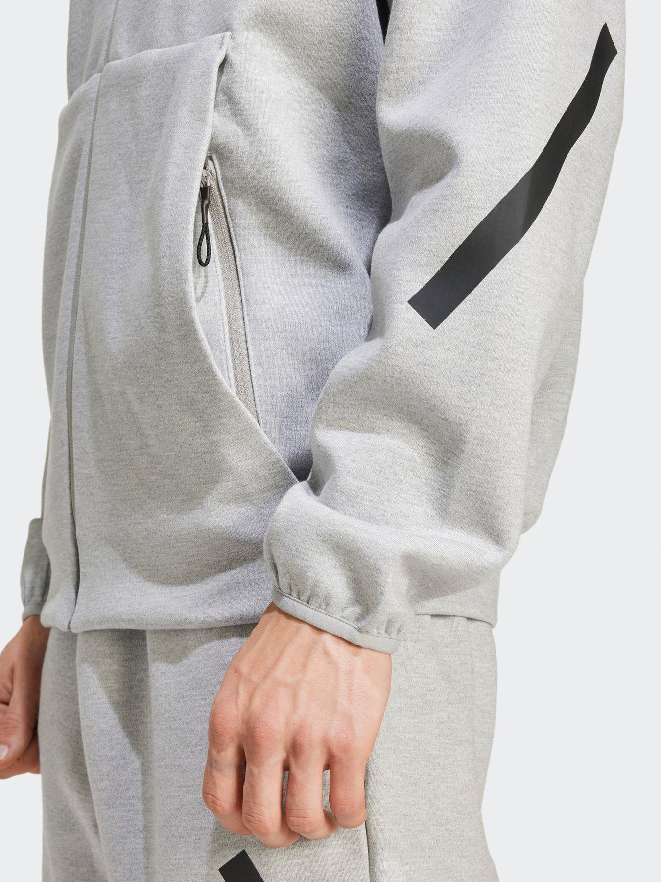 Image 4 of 5 of adidas Sportswear Mens ZNE Full Zip Hoodie - Grey