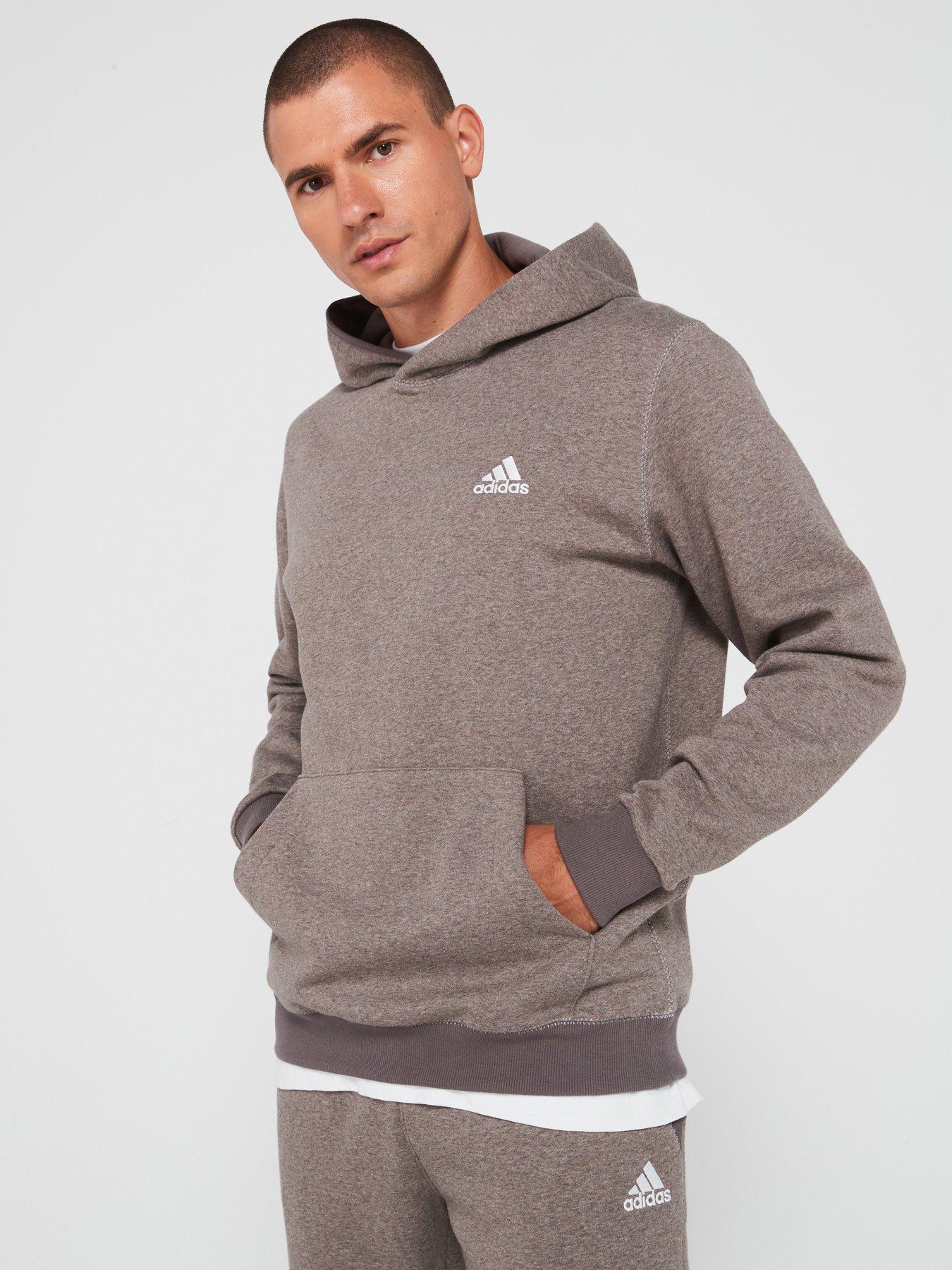 adidas Sportswear Mens Melange Hoodie Grey littlewoods