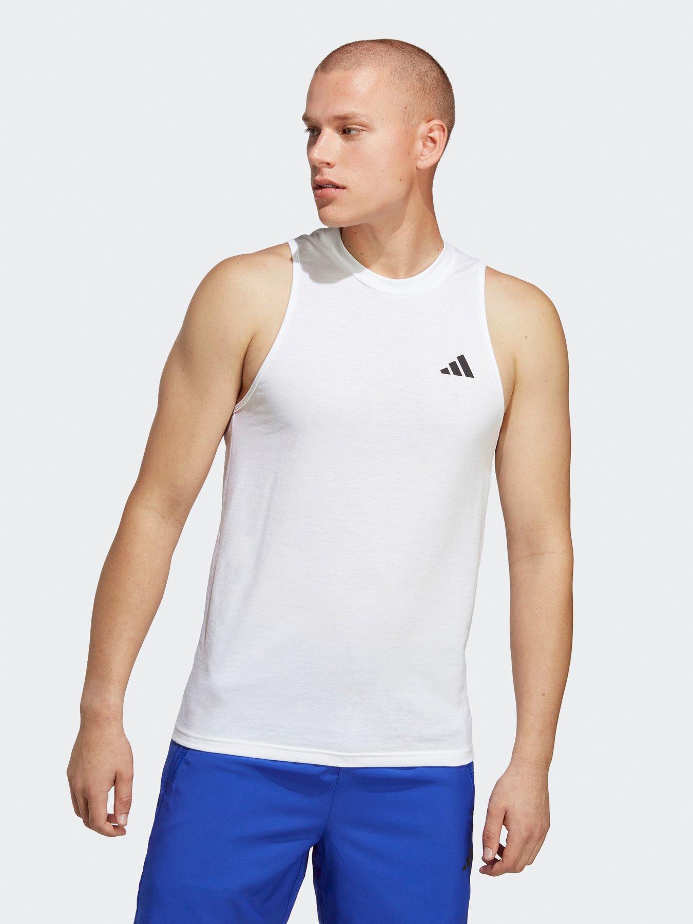 undefined Mens Train Essentials Vest - White/Black