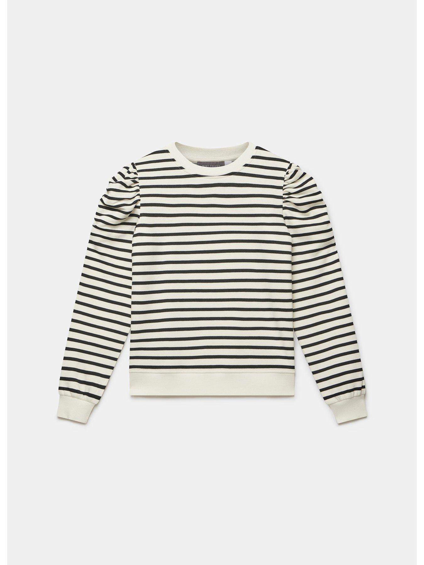 Image 5 of 6 of Mint Velvet Stripe Ruched Sweatshirt