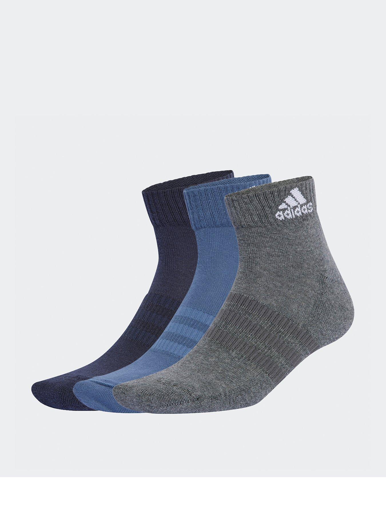 undefined Unisex Cushioned Sportswear Ankle Socks - 3 Pack - Navy
